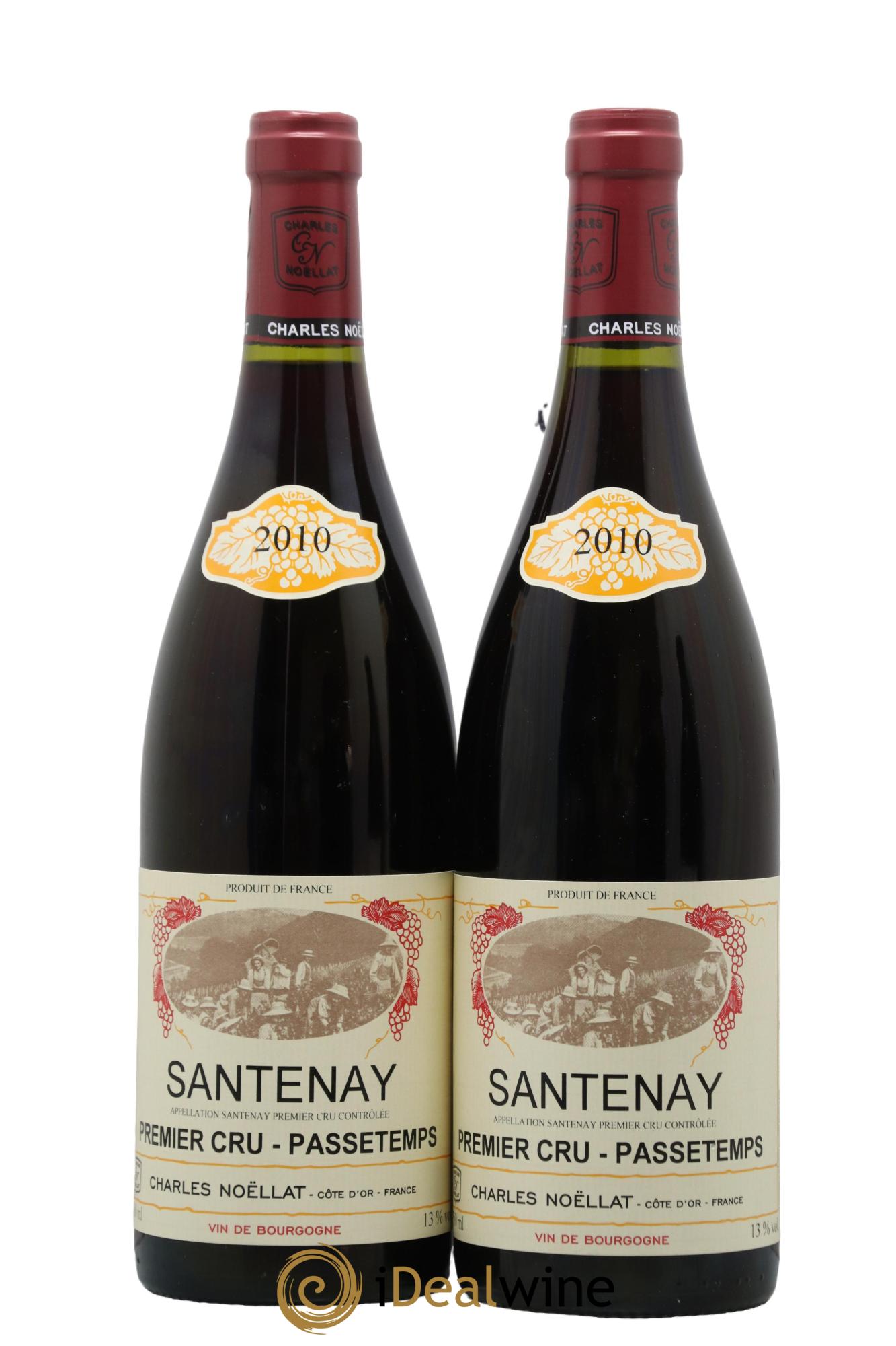 Santenay 1er Cru Passetemps Domaine Charles Noellat 2010 - Lot de 2 bouteilles - 0
