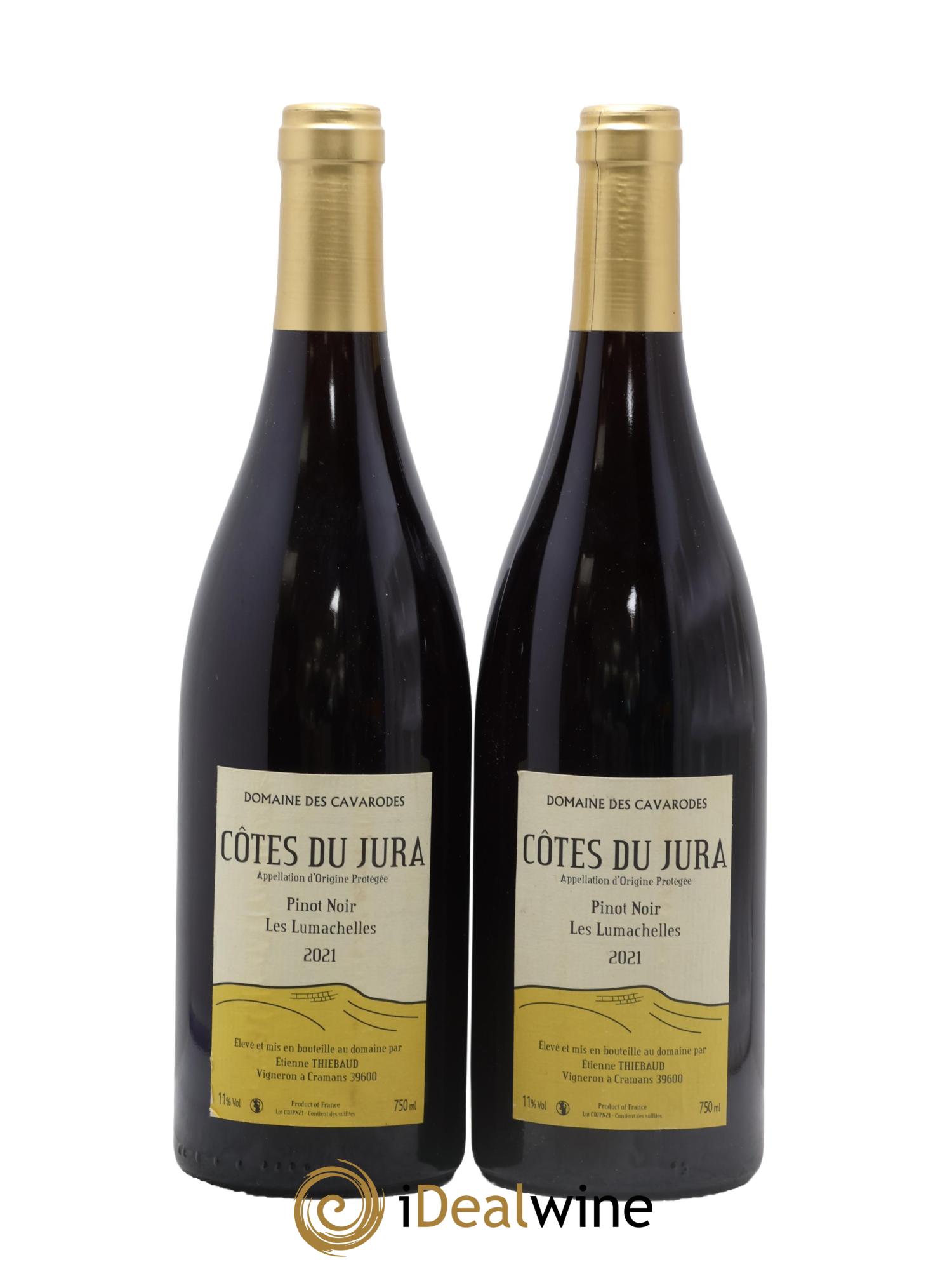 Côtes du Jura Pinot Noir Les Lumachelles Cavarodes (Domaine des) - Etienne Thiébaud 2021 - Lot of 2 bottles - 0