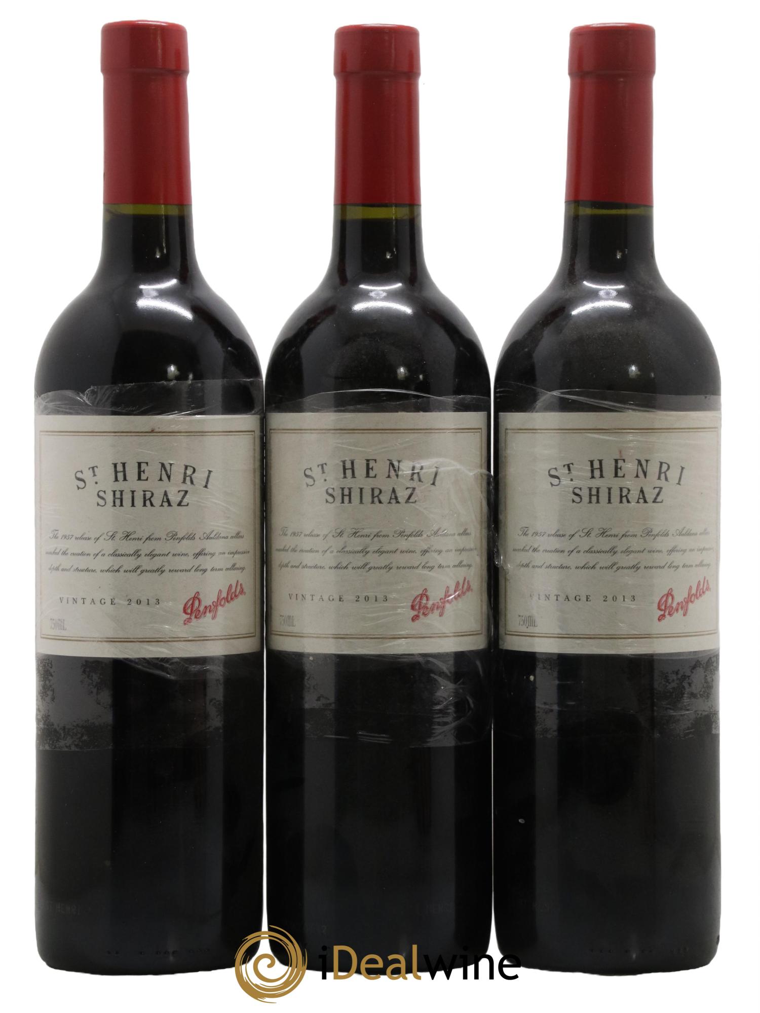 South Australia Penfolds Wines Saint Henri Shiraz 2013 - Lot de 3 bouteilles - 0