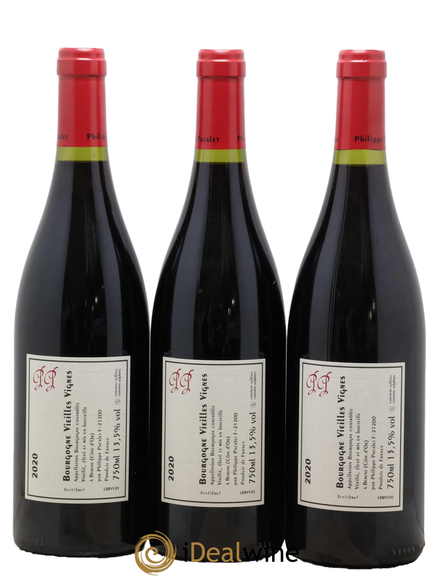Bourgogne Pinot Noir Vieilles Vignes Philippe Pacalet 2020 - Lotto di 3 bottiglie - 1