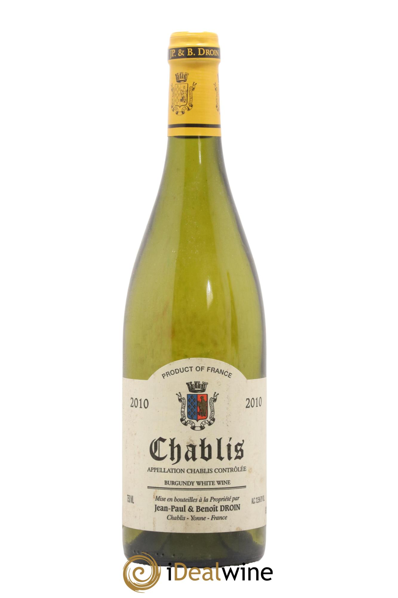 Chablis Jean-Paul & Benoît Droin (Domaine) 2010 - Lotto di 1 bottiglia - 0