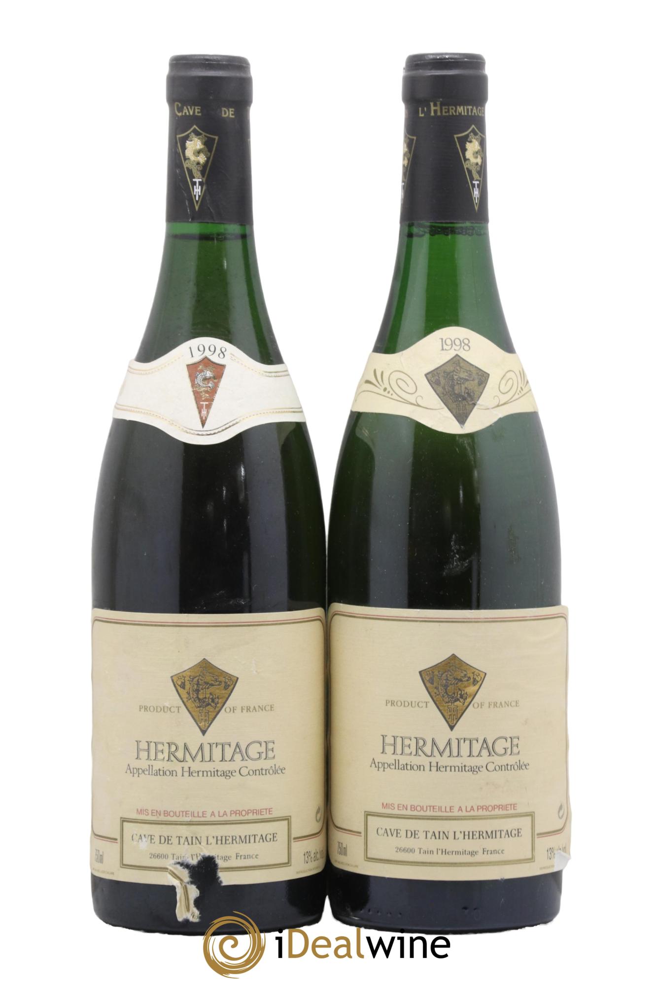 Hermitage Cave Tain Hermitage 1998 - Lot de 2 bouteilles - 0