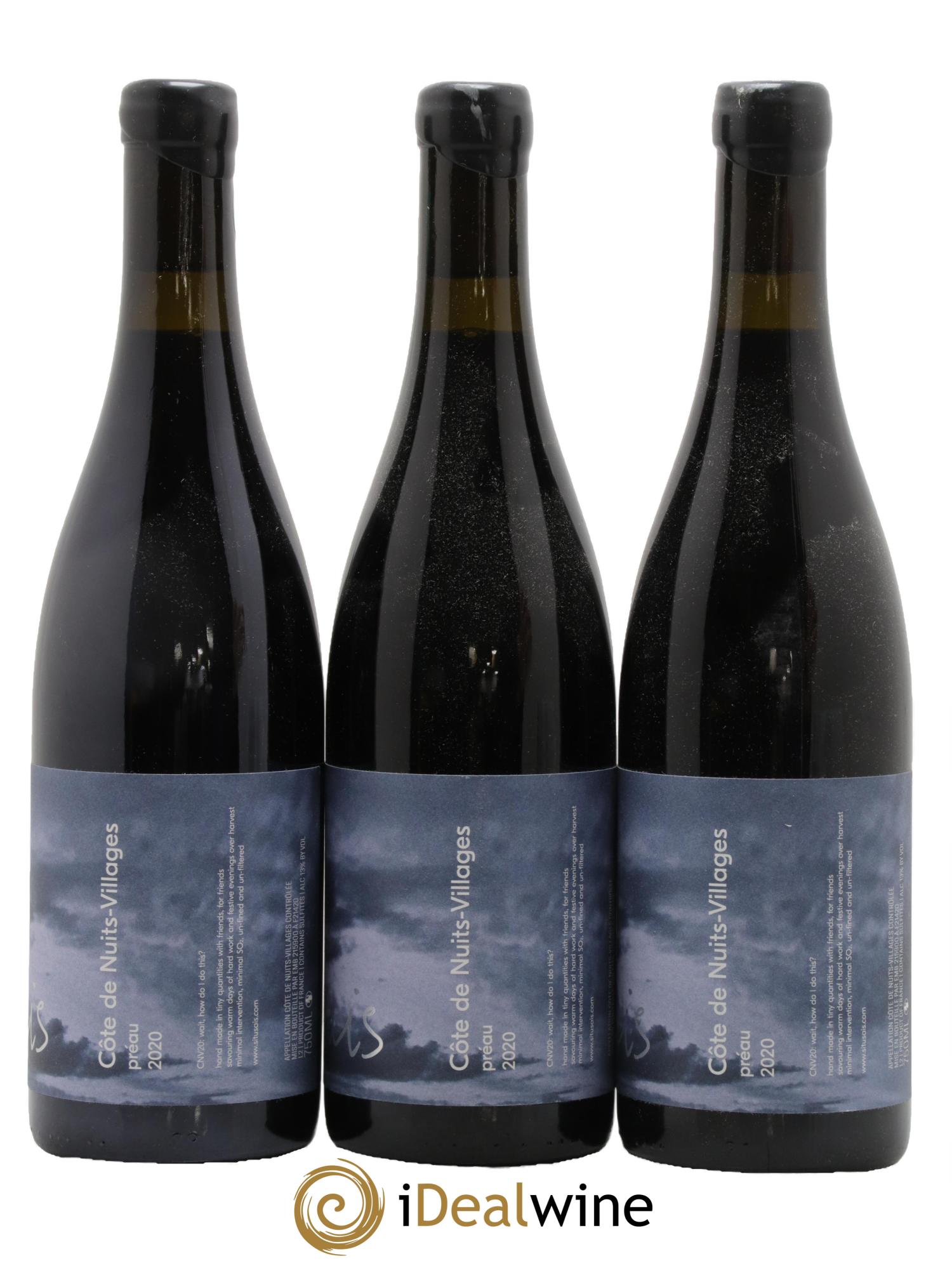 Côtes de Nuits-Villages Préau Si Tu Sais 2020 - Lot de 3 bouteilles - 1