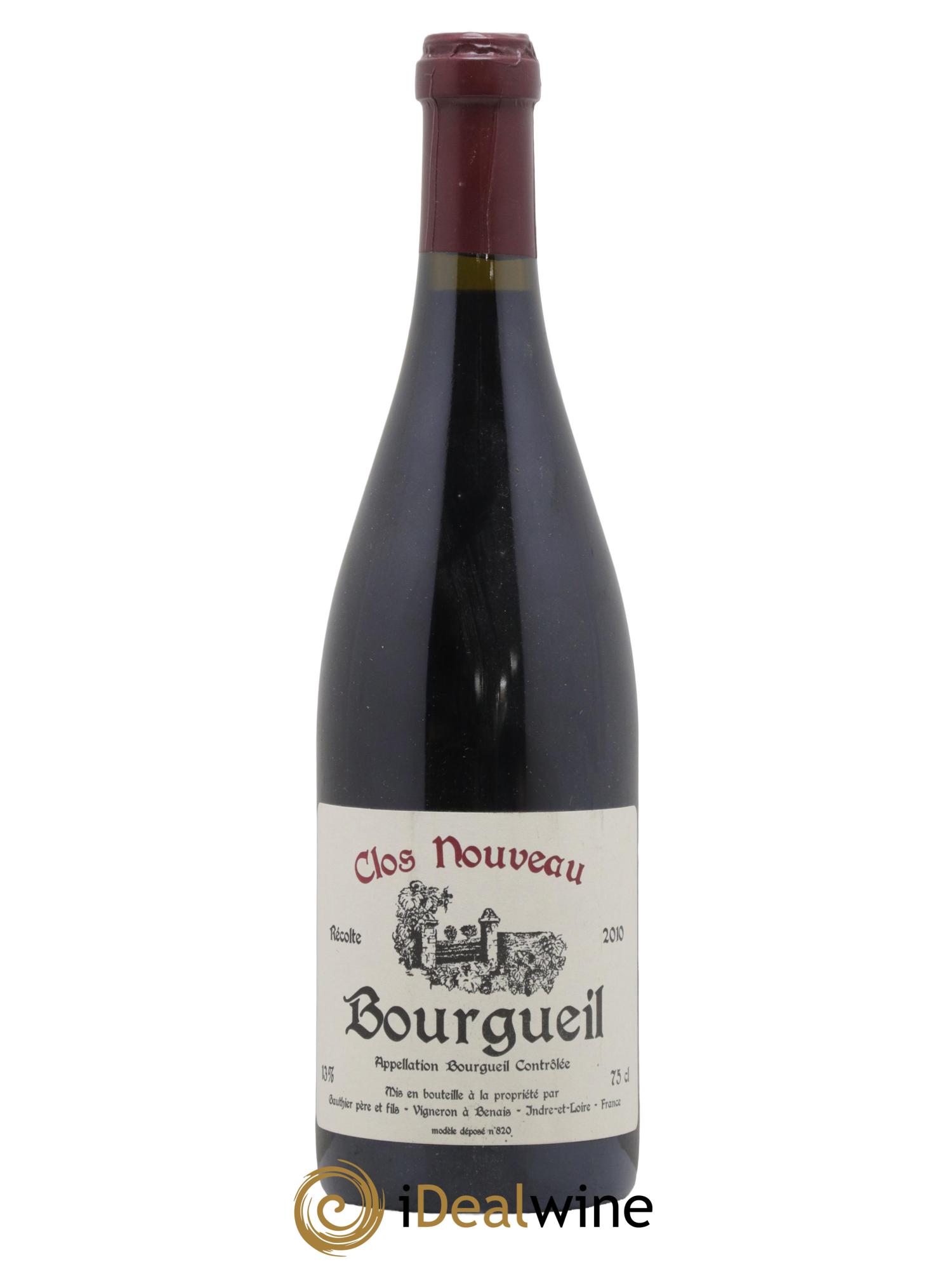 Bourgueil Clos Nouveau Domaine du Bel Air 2010 - Lot de 1 bouteille - 0