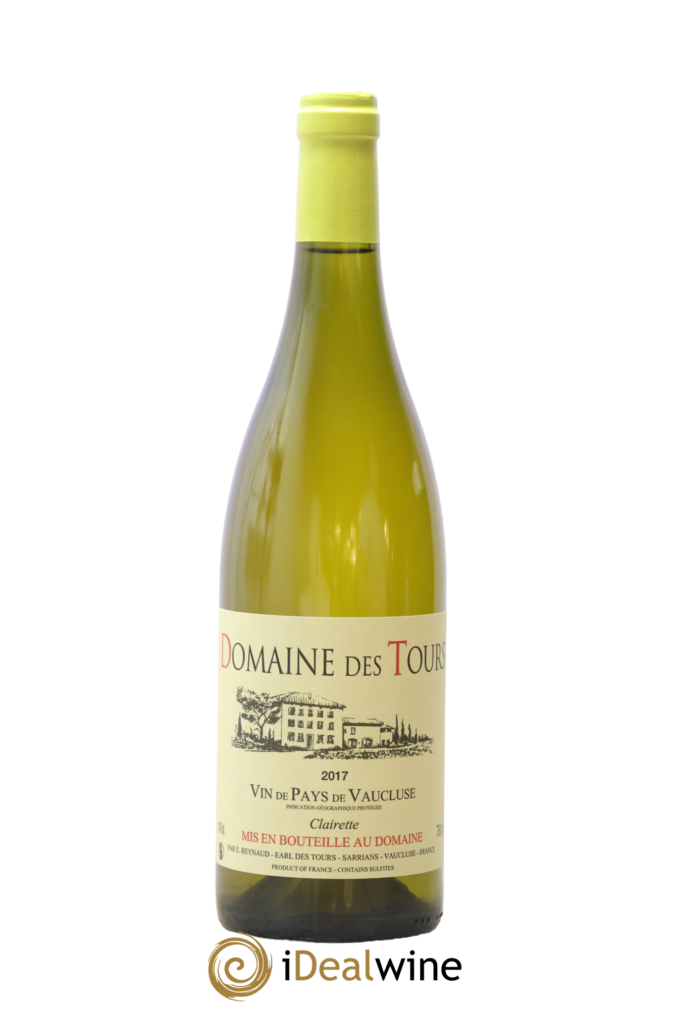 Vaucluse (Vin de Pays de Vaucluse) Domaine des Tours Clairette Emmanuel Reynaud 2017 - Lot de 1 bouteille - 0