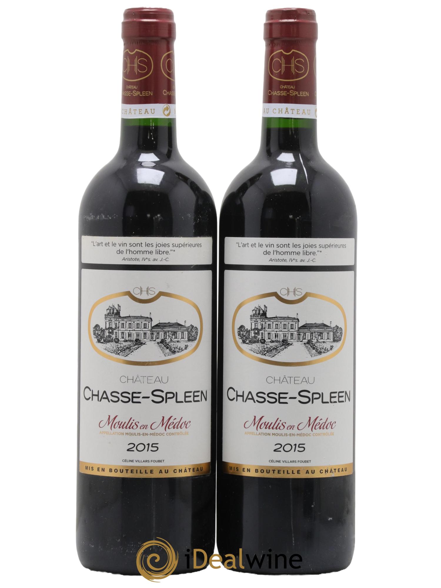 Château Chasse Spleen 2015 - Lot de 2 bouteilles - 0