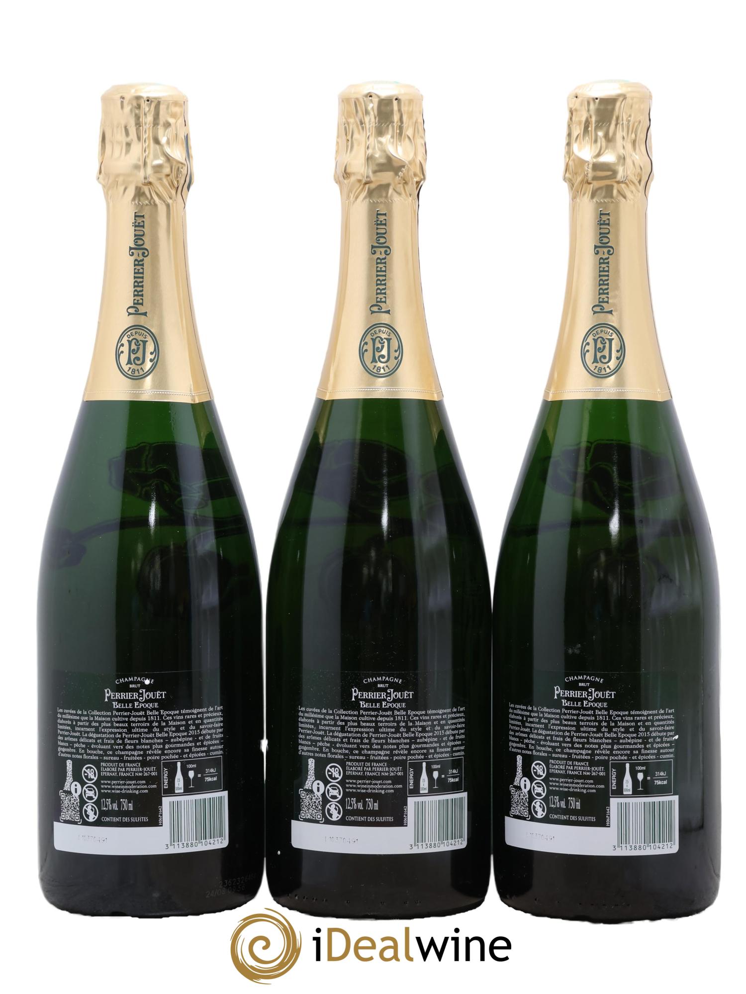 Cuvée Belle Epoque Brut Perrier-Jouët 2015 - Lot of 3 bottles - 1