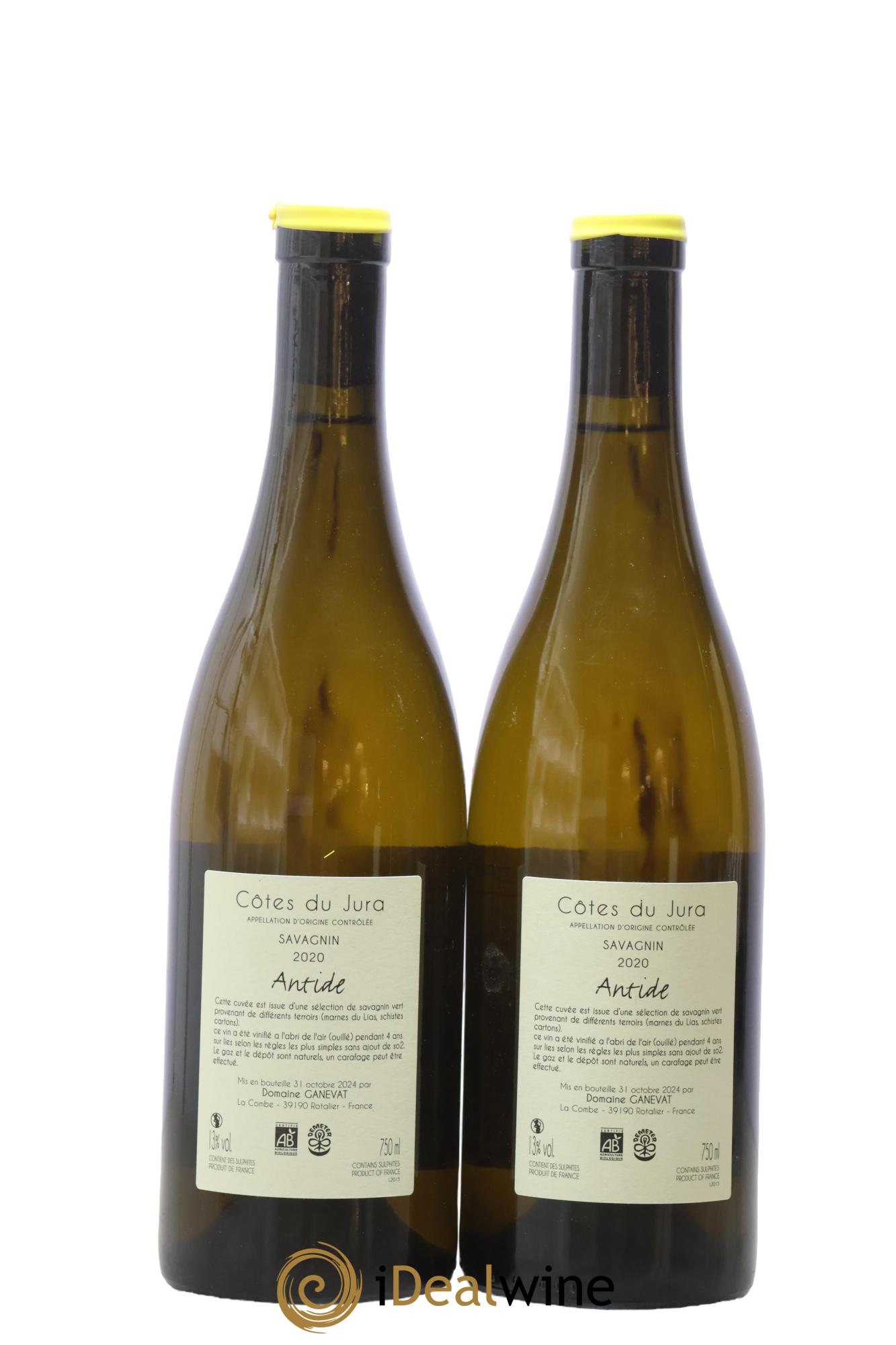 Côtes du Jura Savagnin Antide Jean-François Ganevat (Domaine) 2020 - Lot de 2 bouteilles - 1