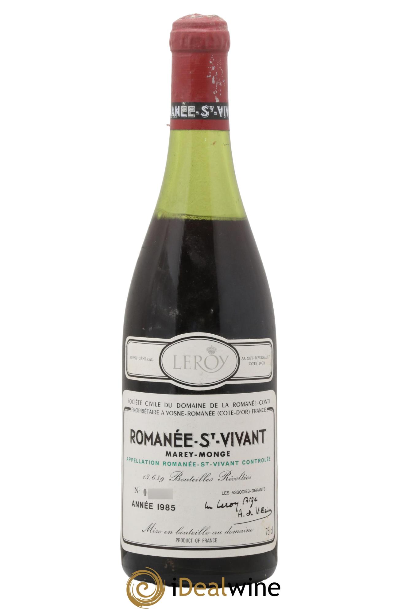 Romanée-Saint-Vivant Grand Cru Domaine de la Romanée-Conti 1985 - Lot de 1 bouteille - 0