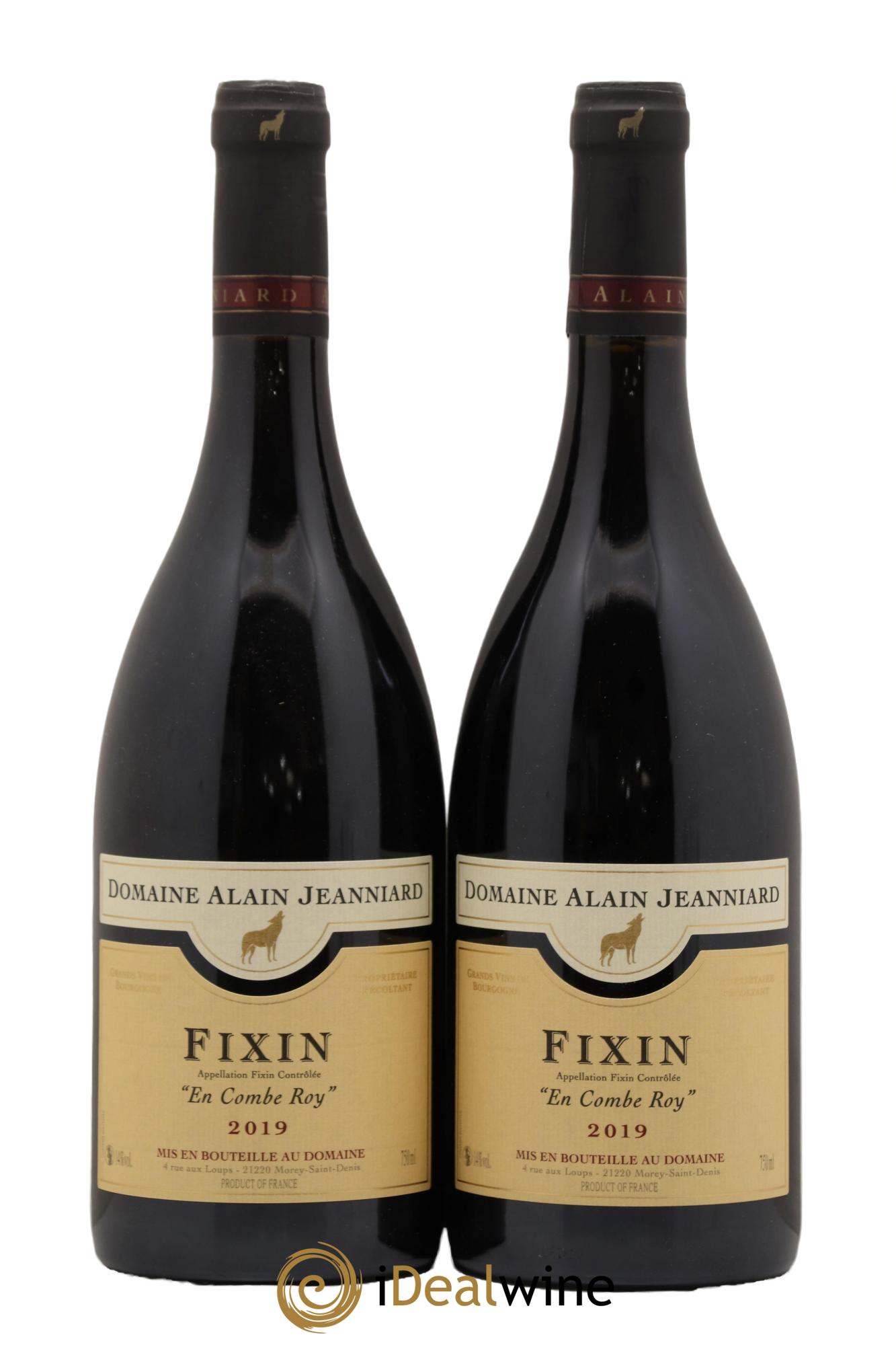 Fixin En Combe Roy Domaine Alain Jeanniard 2019 - Lot de 2 bouteilles - 0