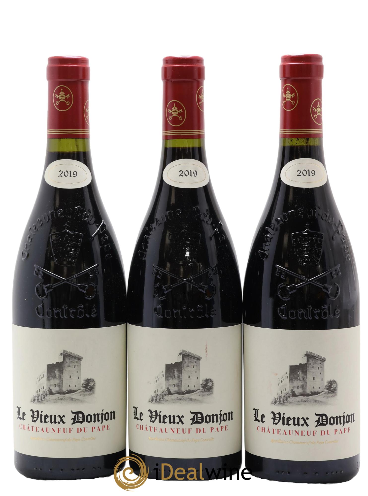 Châteauneuf-du-Pape Le Vieux Donjon Michel Lucien 2019 - Lot of 3 bottles - 0