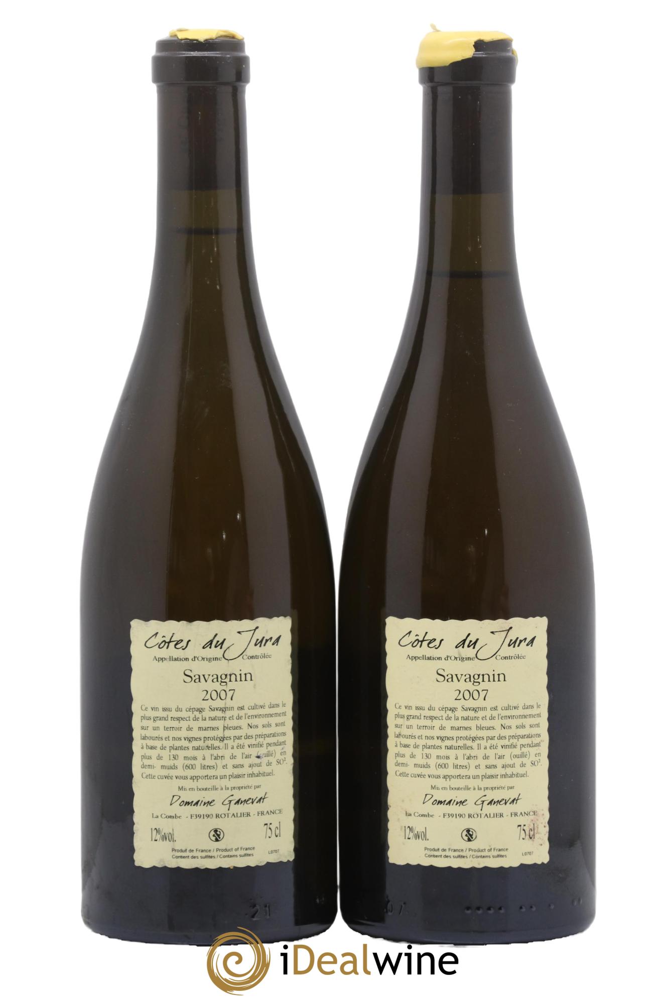 Côtes du Jura Les Vignes de mon Père Jean-François Ganevat (Domaine) 2007 - Lot de 2 bouteilles - 1