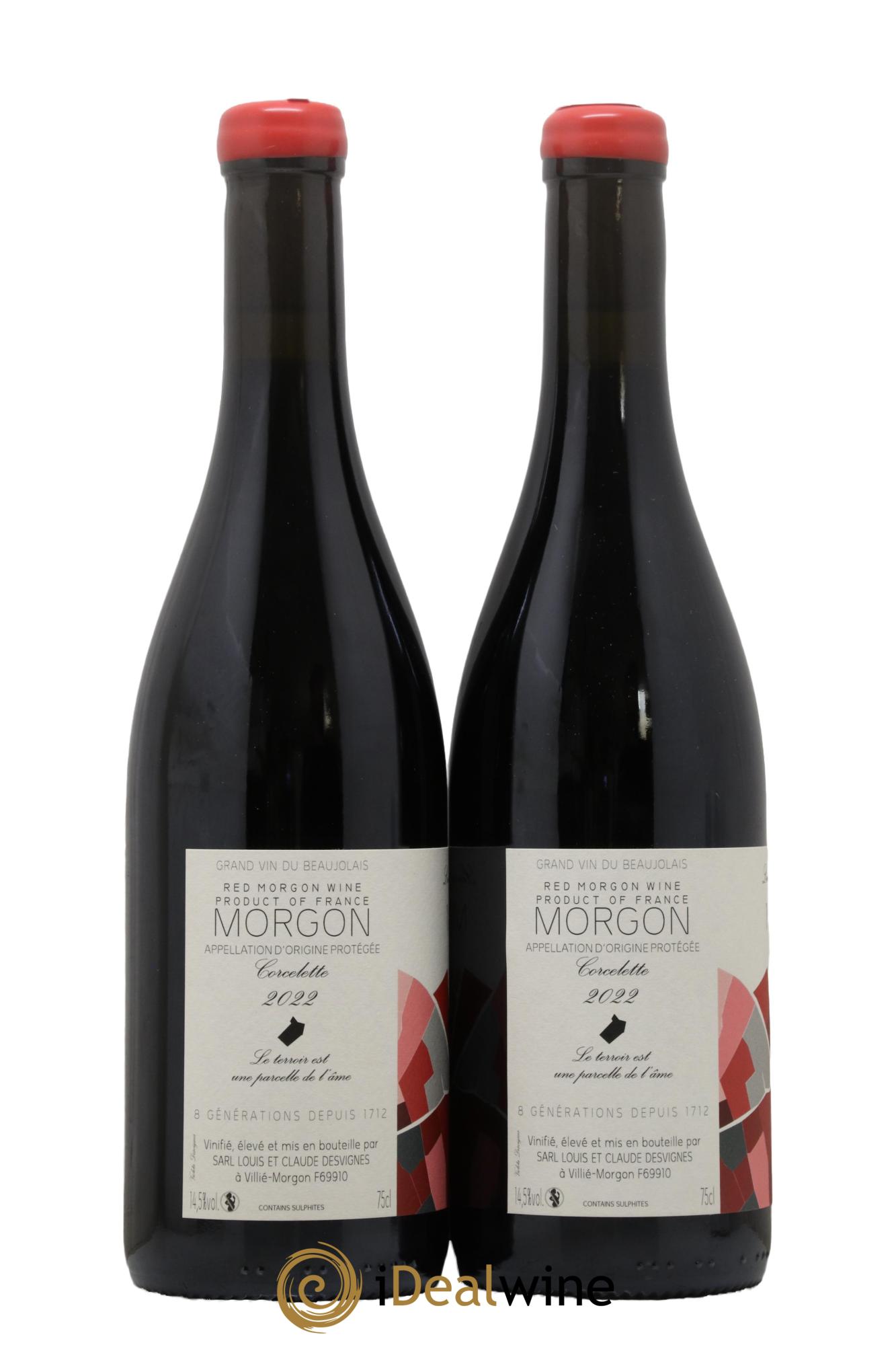 Morgon Corcelette Louis-Claude Desvignes 2022 - Lot de 2 bouteilles - 1