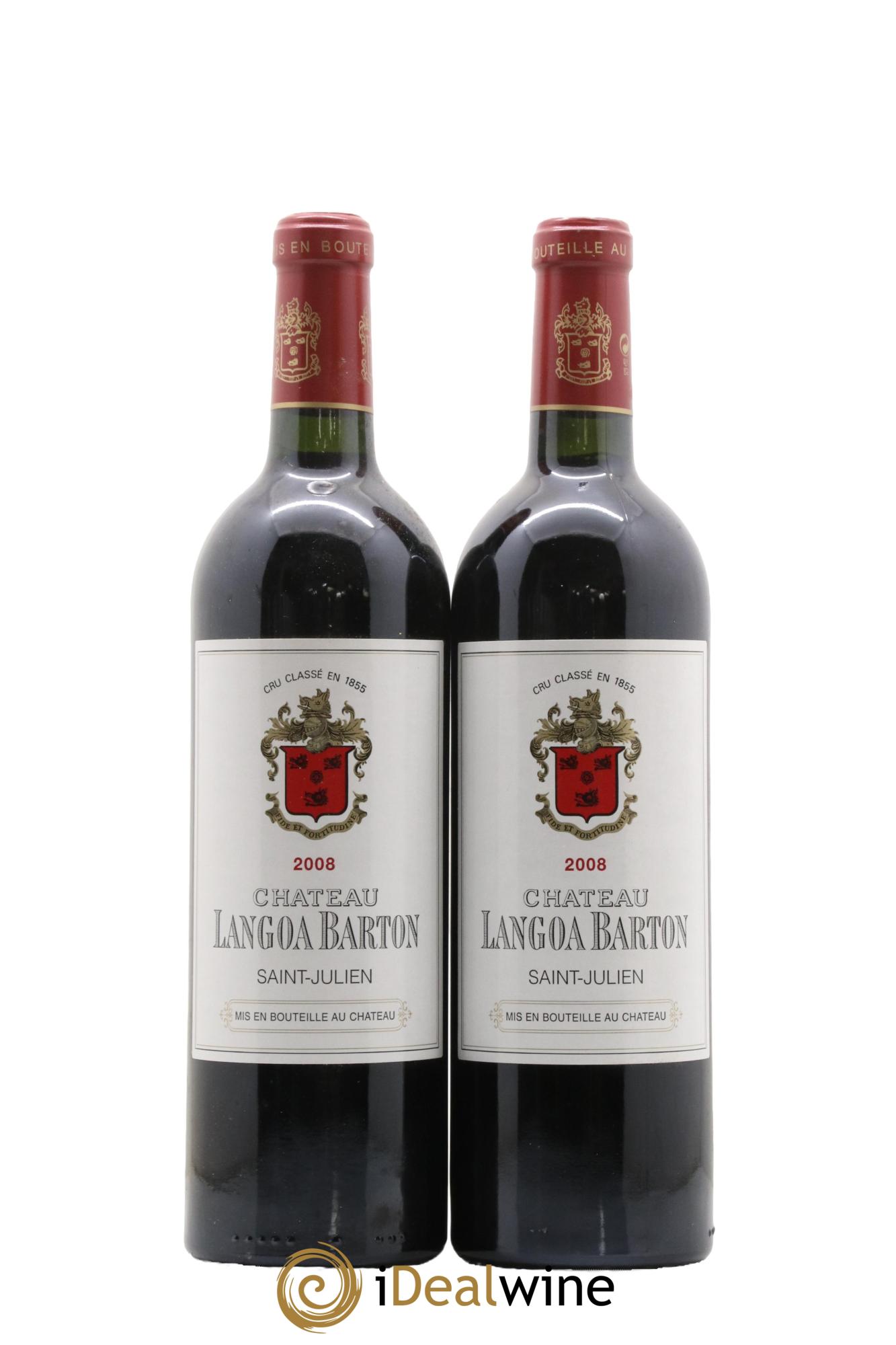 Château Langoa Barton 3ème Grand Cru Classé 2008 - Lot de 2 bouteilles - 0