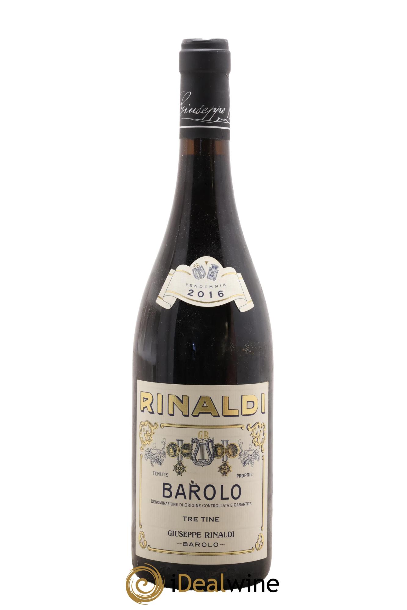 Barolo DOCG Tre Tine Giuseppe Rinaldi 2016 - Lot de 1 bouteille - 0