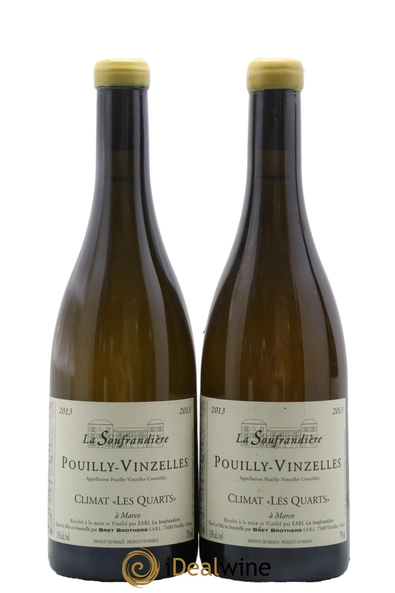 Pouilly-Vinzelles Les Quarts La Soufrandière - Bret Brothers 2013 - Lot de 2 bouteilles - 0