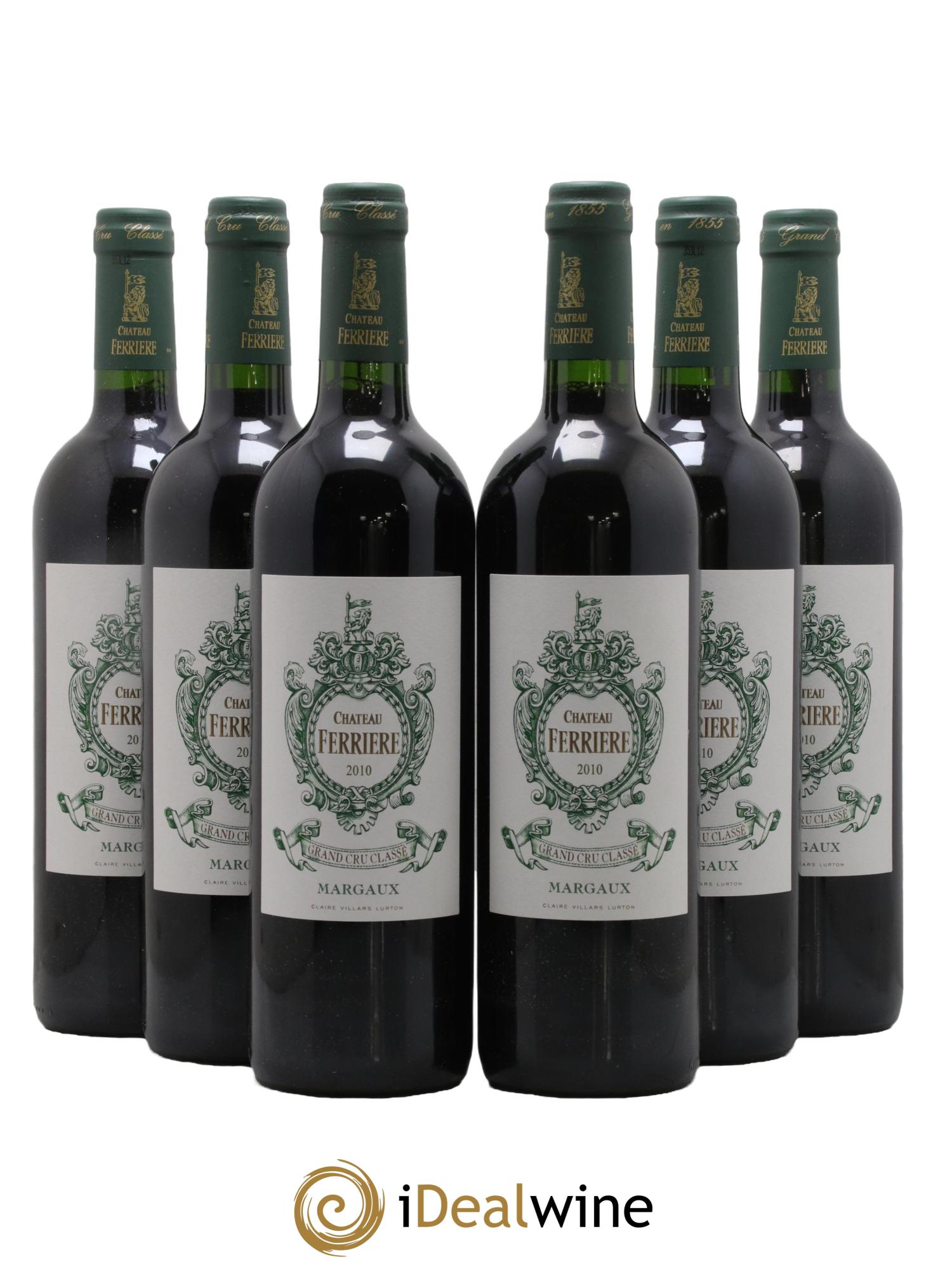 Château Ferrière 3ème Grand Cru Classé 2010 - Lot de 6 bouteilles - 0