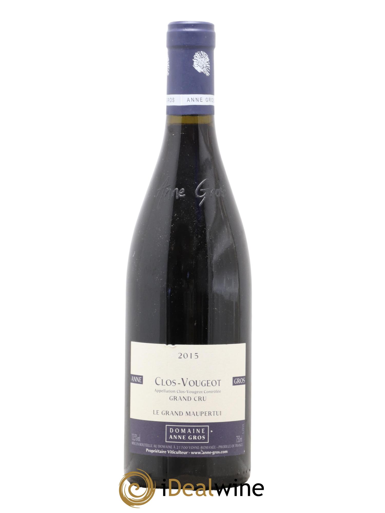 Clos de Vougeot Grand Cru Le Grand Maupertui Anne Gros 2015 - Lot de 1 bouteille - 0
