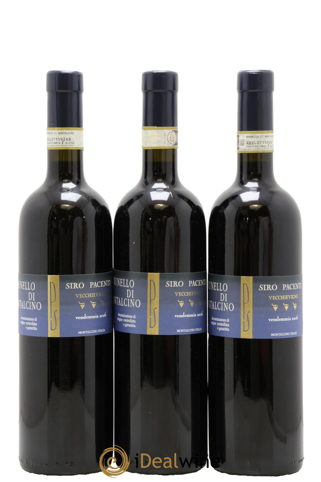 Brunello di Montalcino VecchieVigne Siro Pacenti 2016 - Lot de 3 bouteilles - 0