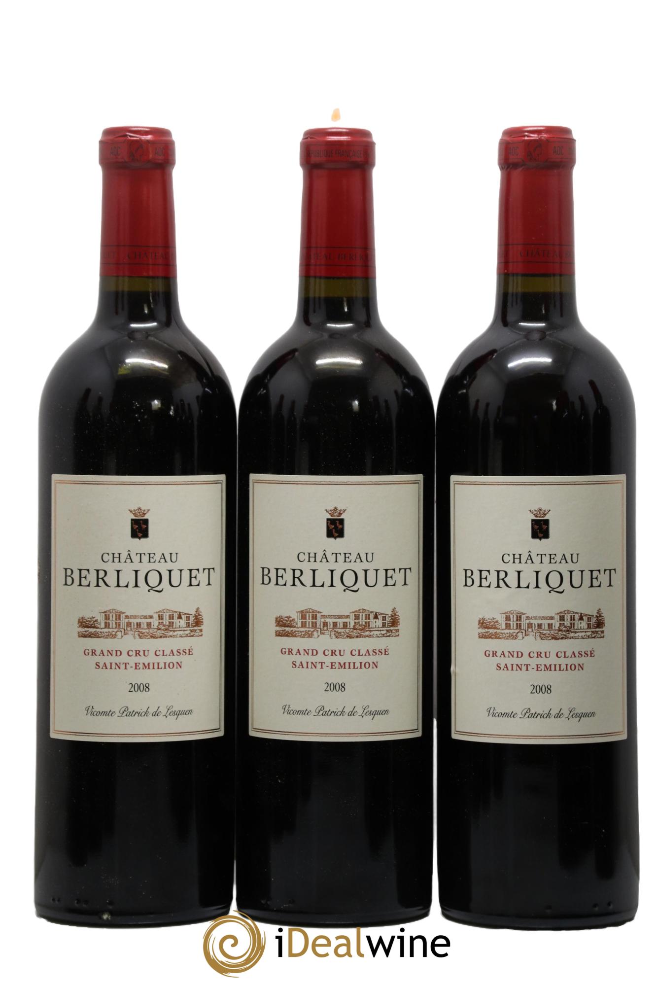 Château Berliquet Grand Cru Classé 2008 - Lot of 12 bottles - 1