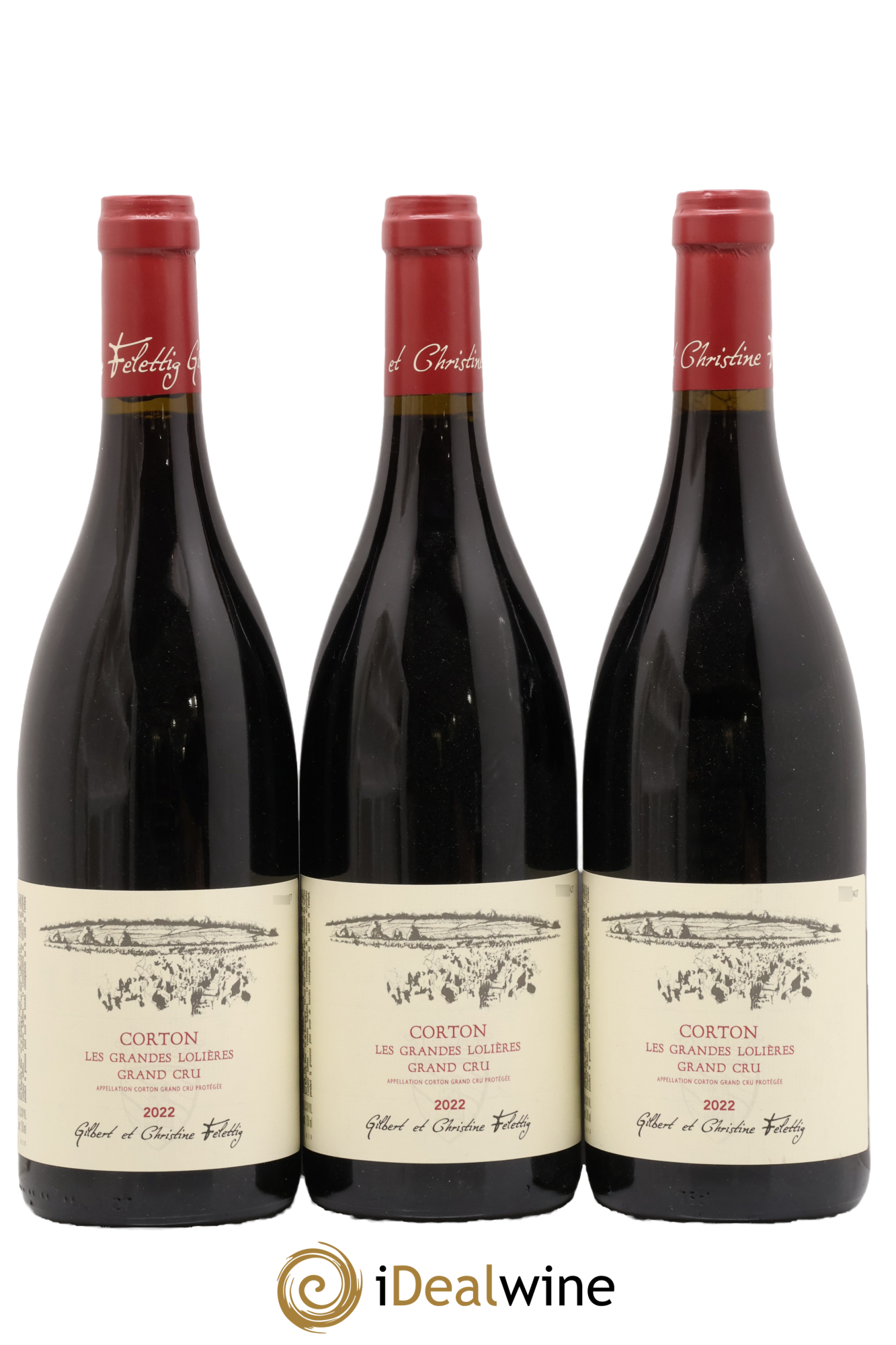 Corton Grand Cru Les Grandes Lolières Domaine Felettig 2022 - Lot de 3 bouteilles - 0