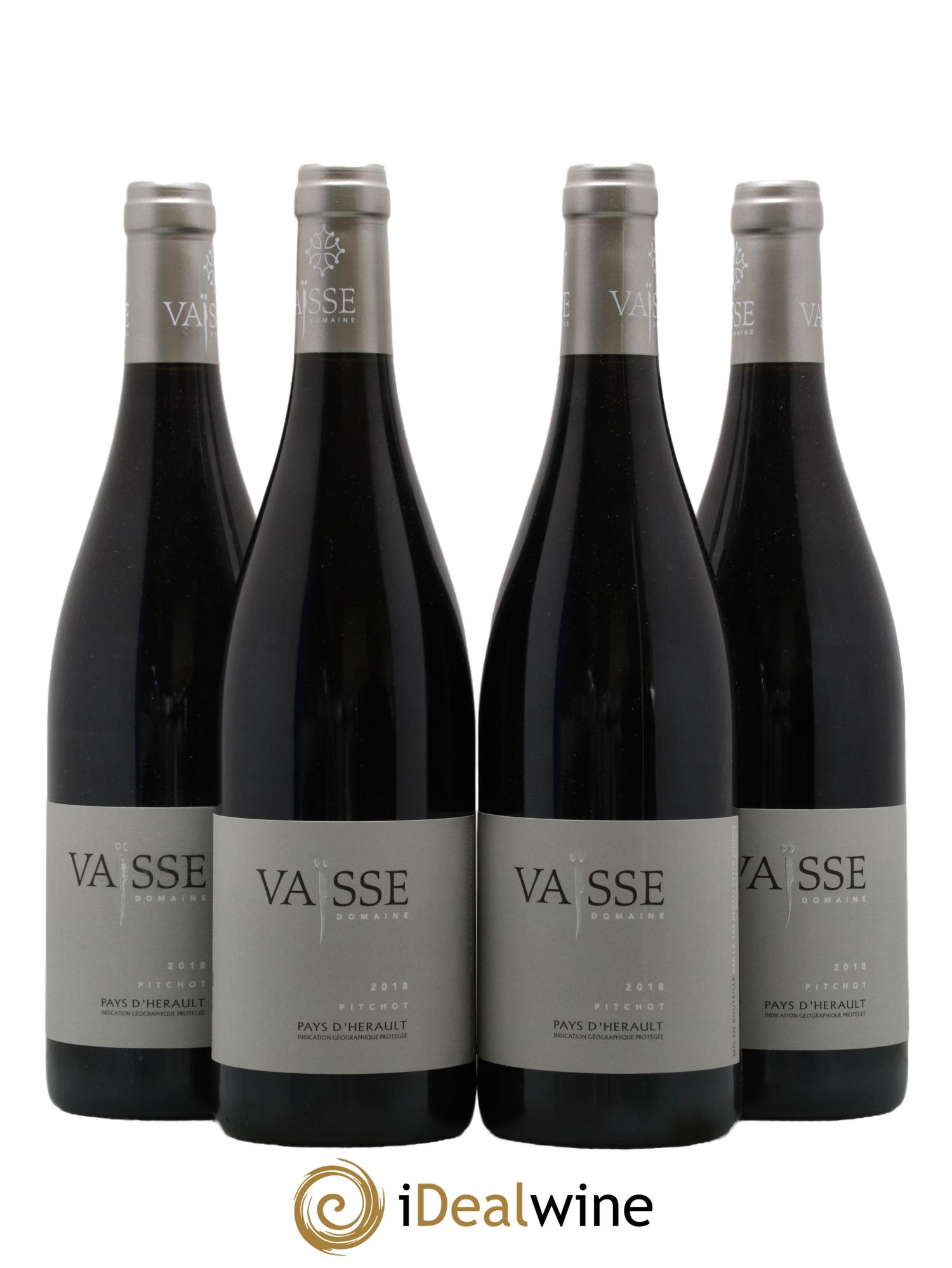 Pays d'Hérault Pitchot Vaisse (Domaine) 2018 - Lot de 4 bouteilles - 0
