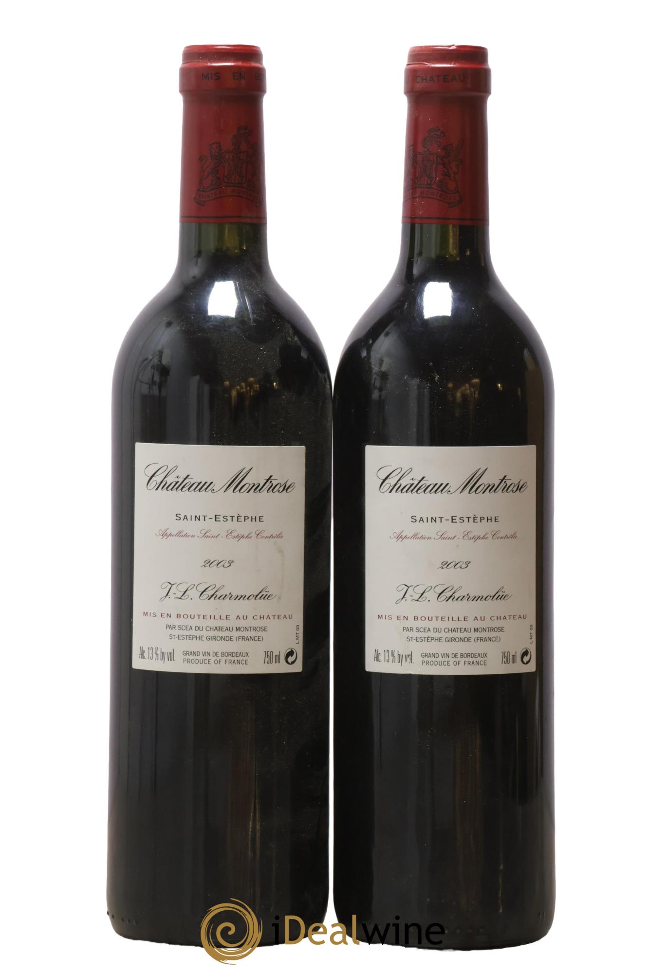 Château Montrose 2ème Grand Cru Classé 2003 - Lotto di 2 bottiglie - 1
