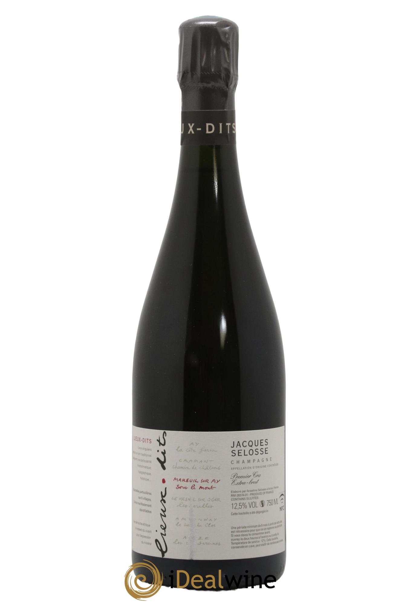 Mareuil sur Ay Sous le Mont Extra-Brut Jacques Selosse - Lot de 1 bouteille - 0