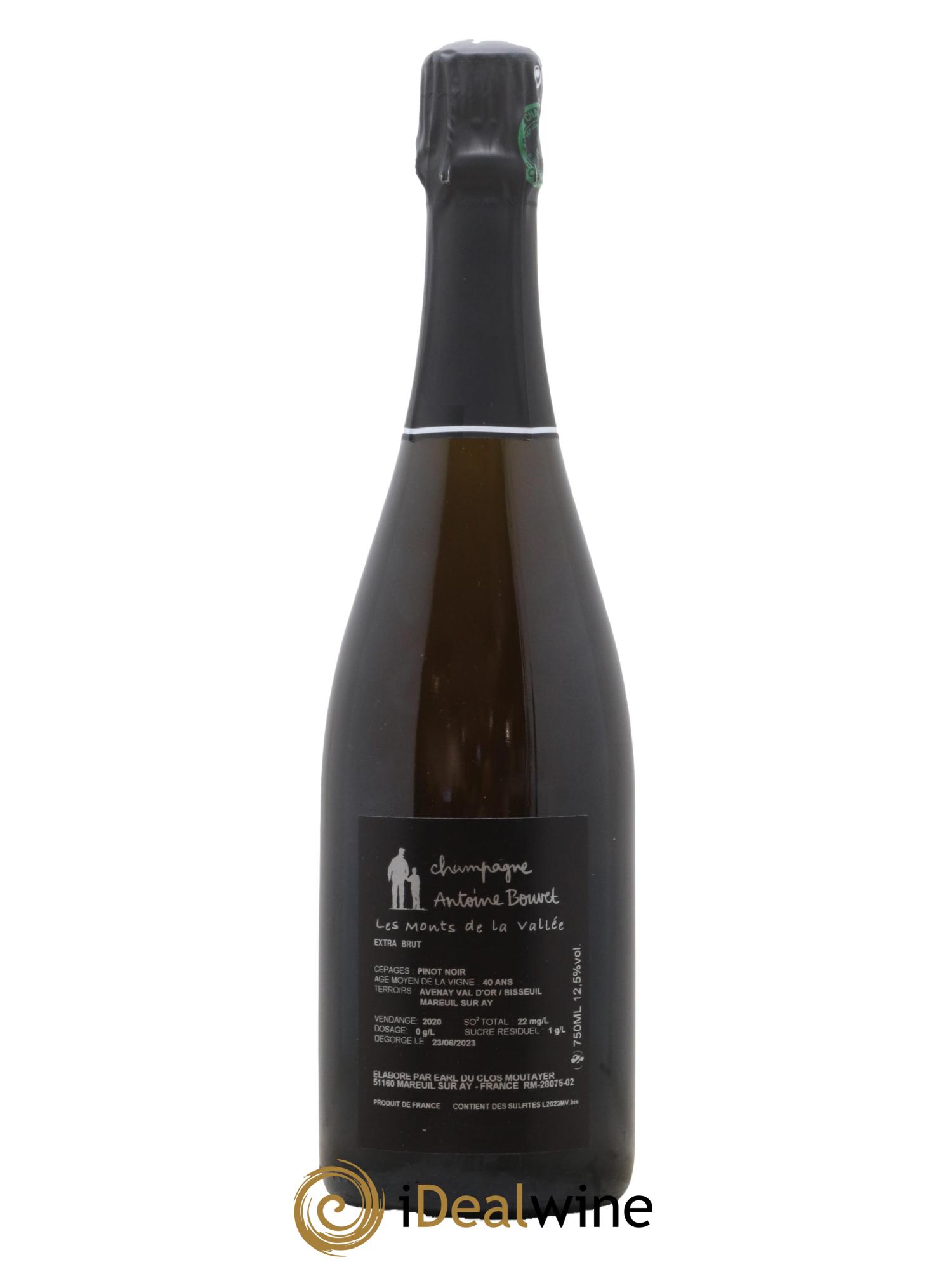 Les Monts de la Vallée Blanc de Noirs Brut Antoine Bouvet 2020 - Lot de 1 bouteille - 1