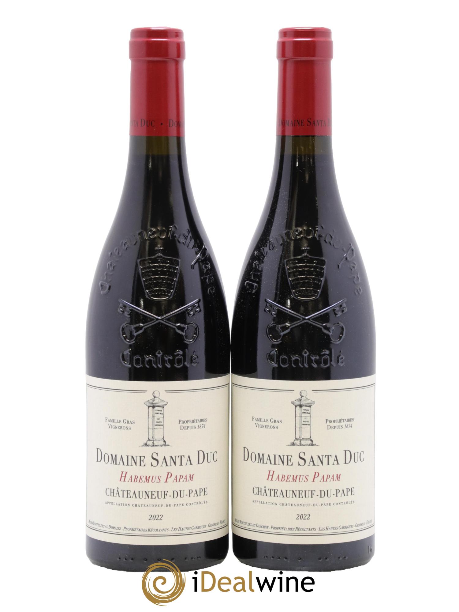 Châteauneuf-du-Pape Santa Duc (Domaine) Habemus Papam Famille Gras 2022 - Lot of 2 bottles - 0