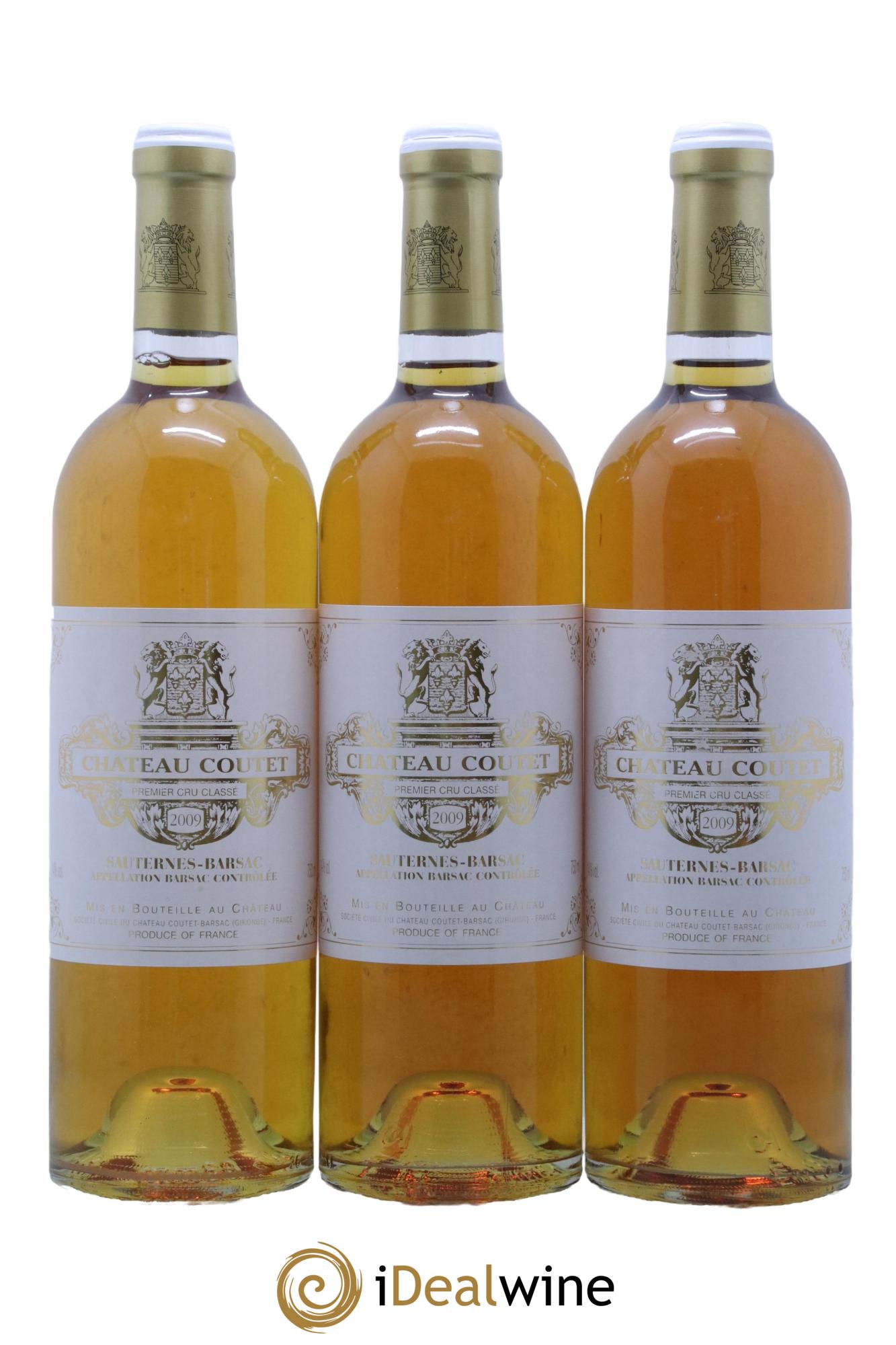Château Coutet 1er Grand Cru Classé 2009 - Lotto di 3 bottiglie - 0
