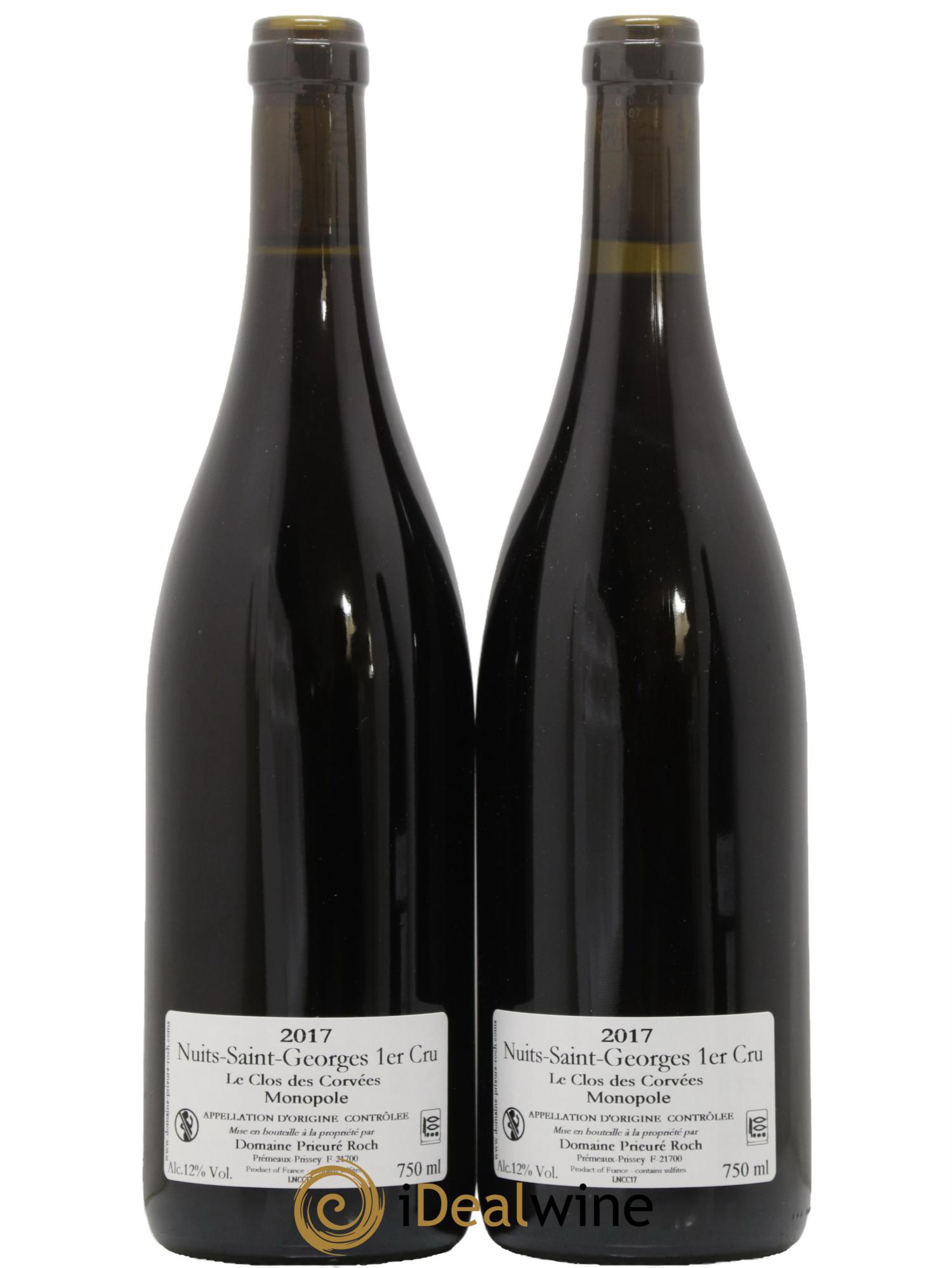 Nuits-Saint-Georges 1er Cru Le Clos des Corvées Prieuré Roch 2017 - Lot de 2 bouteilles - 1