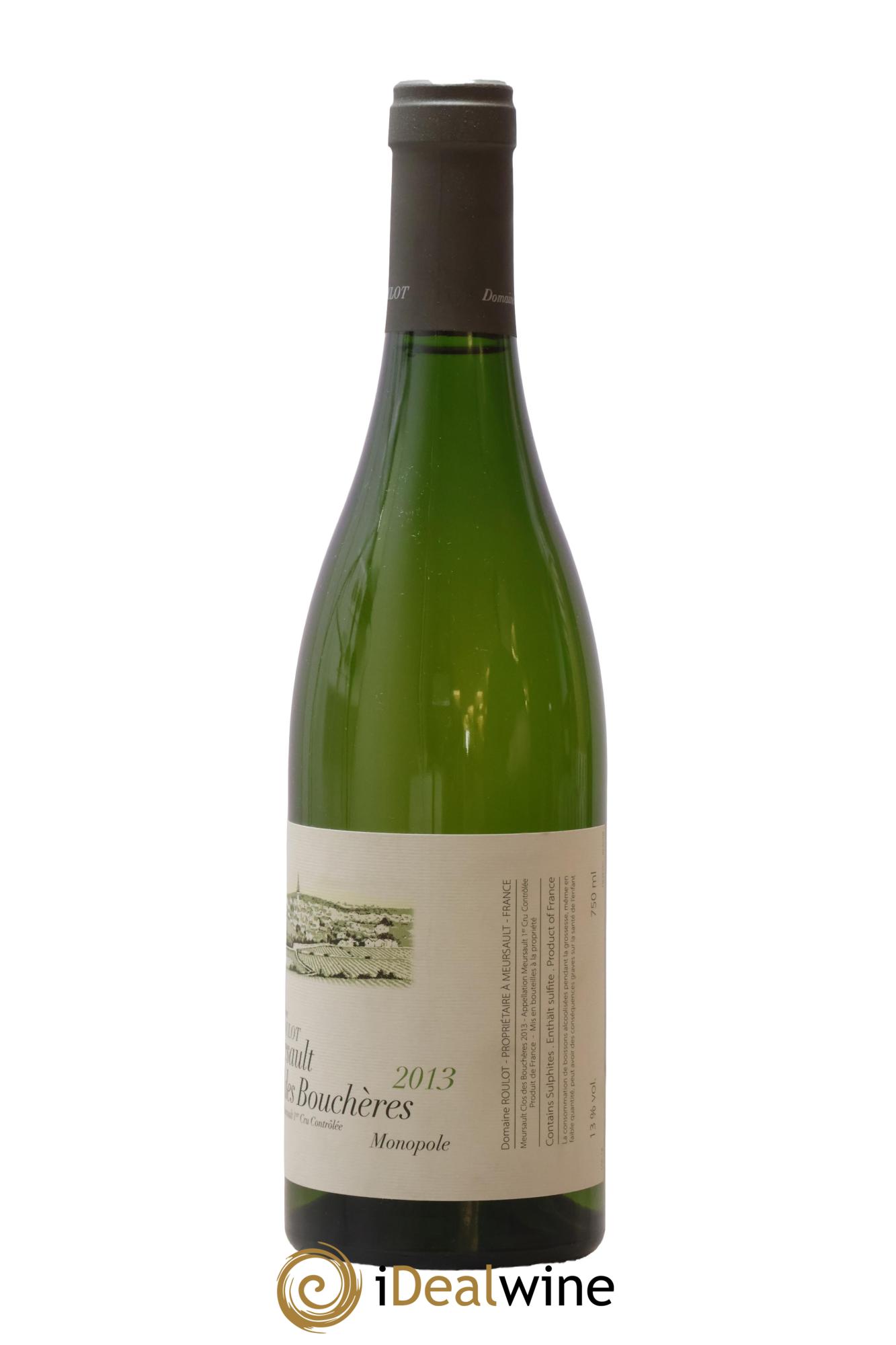 Meursault 1er Cru Clos des Bouchères Roulot (Domaine) 2013 - Lot de 1 bouteille - 1