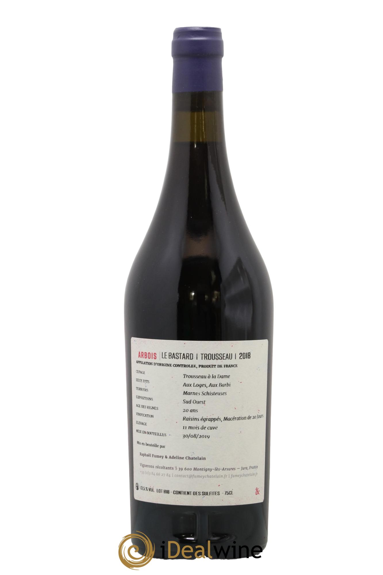 Arbois Trousseau Le Bastard Fumey-Chatelain 2018 - Lotto di 1 bottiglia - 1