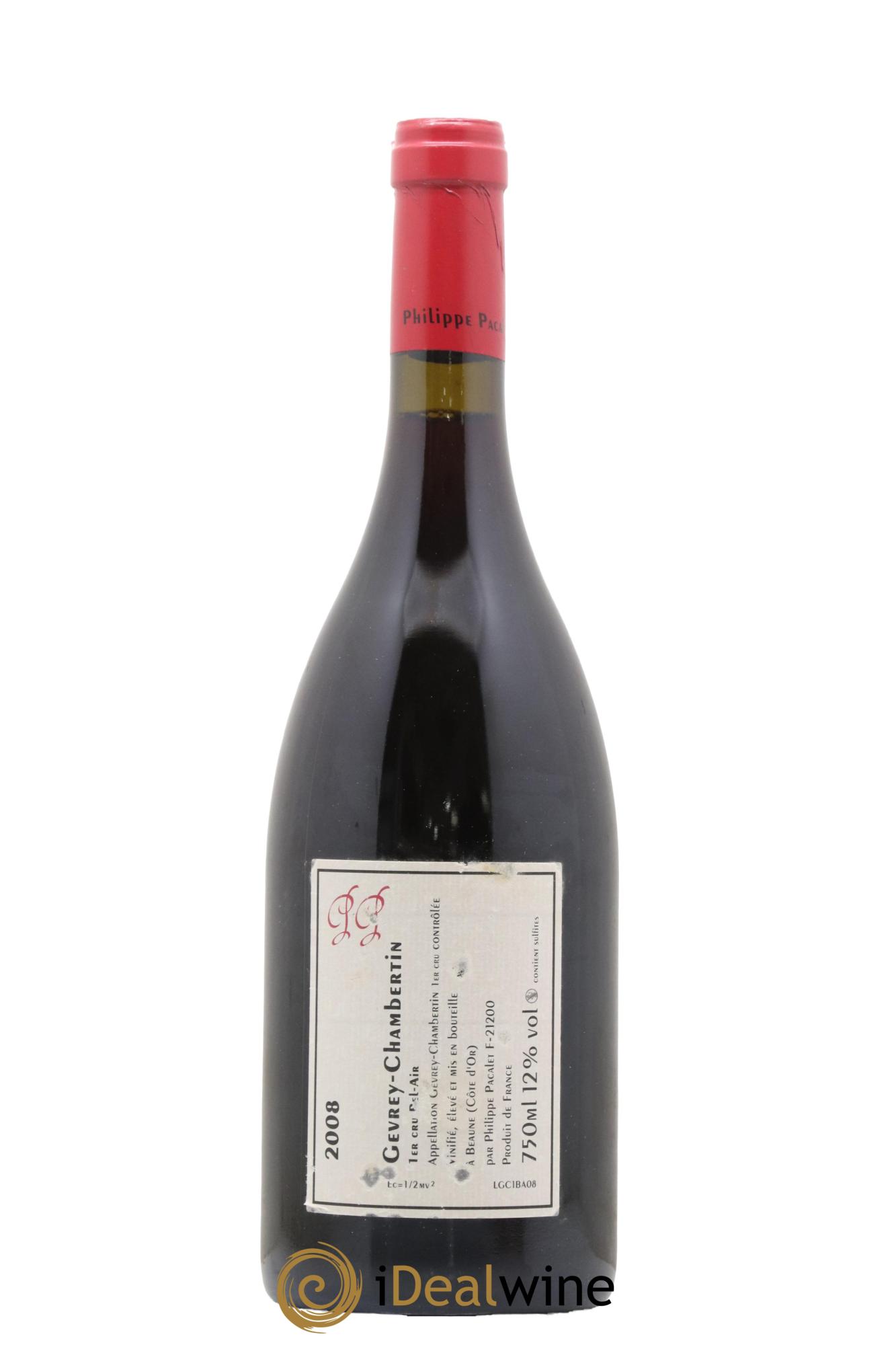 Gevrey-Chambertin 1er Cru Bel Air Philippe Pacalet 2008 - Lot of 1 bottle - 1