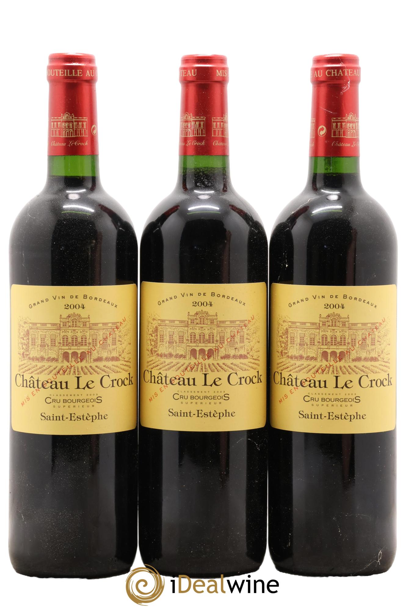 Château le Crock Cru Bourgeois 2004 - Lot de 3 bouteilles - 0