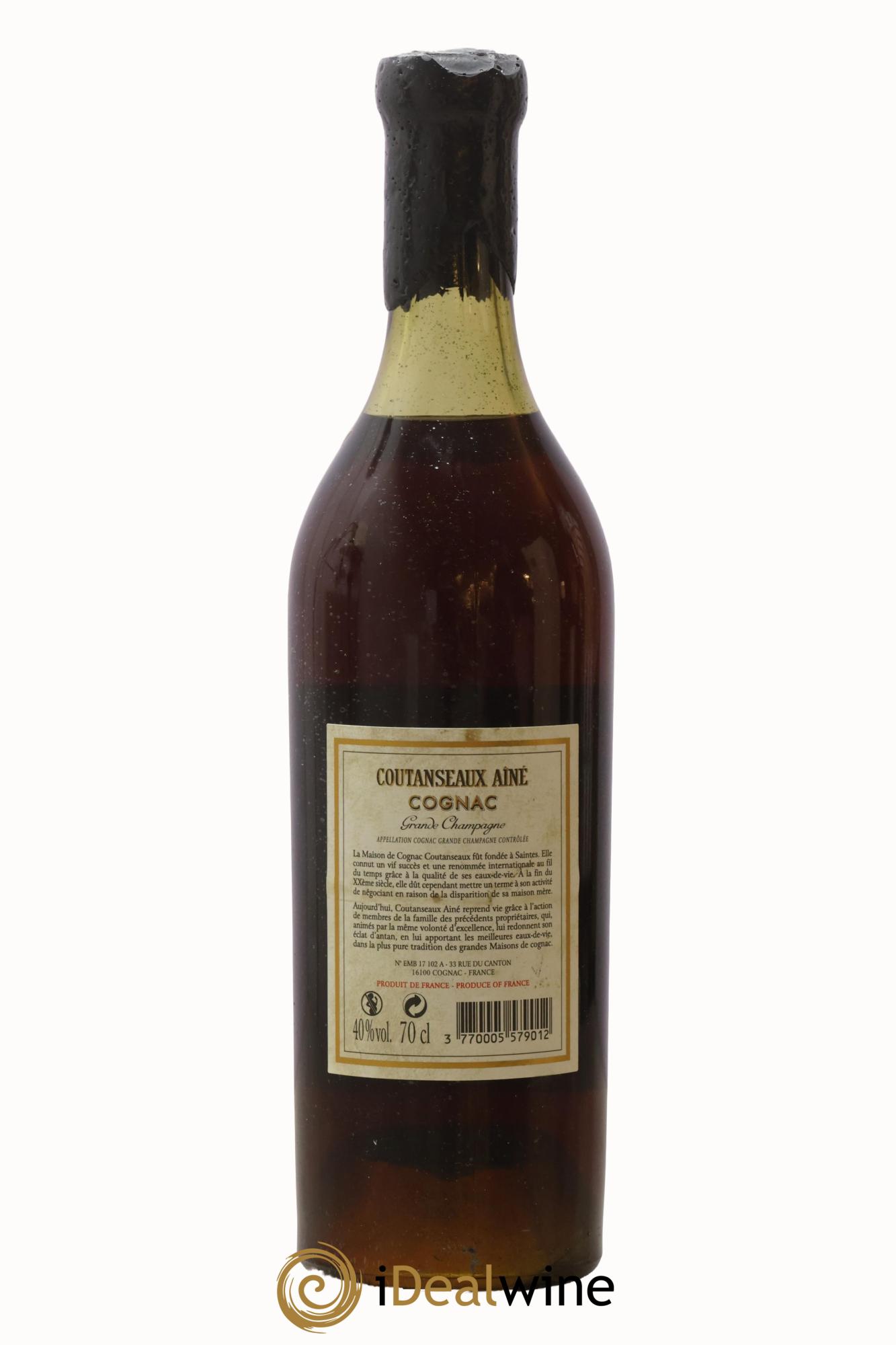 Cognac Grande Champagne Hors d'âge Maison Coutanseaux Aîné - Lot de 1 bouteille - 2