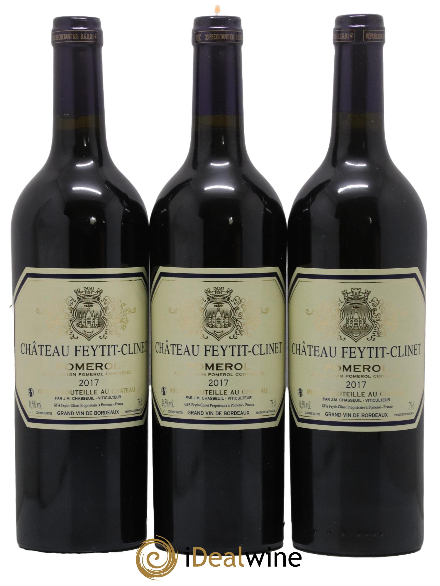 Château Feytit-Clinet 2017 - Lot de 3 bouteilles - 0