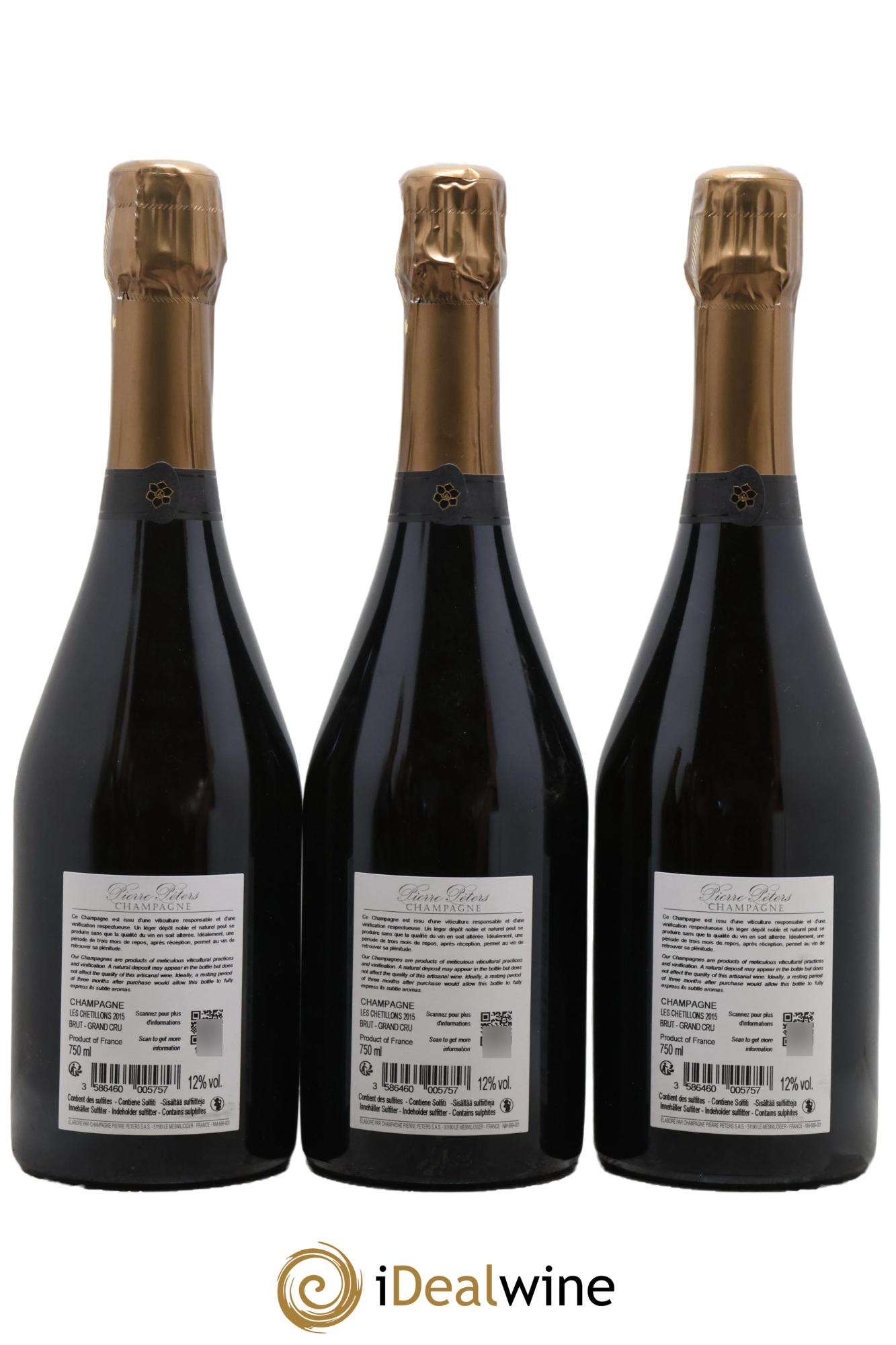 Cuvée Spéciale les Chétillons Blanc de Blancs Brut Pierre Péters 2015 - Lot of 3 bottles - 1