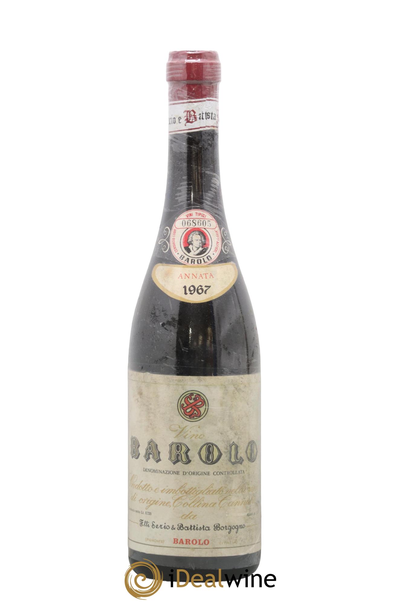 Barolo Serio e Battista Borgogno 1967 - Lot de 1 bouteille - 0