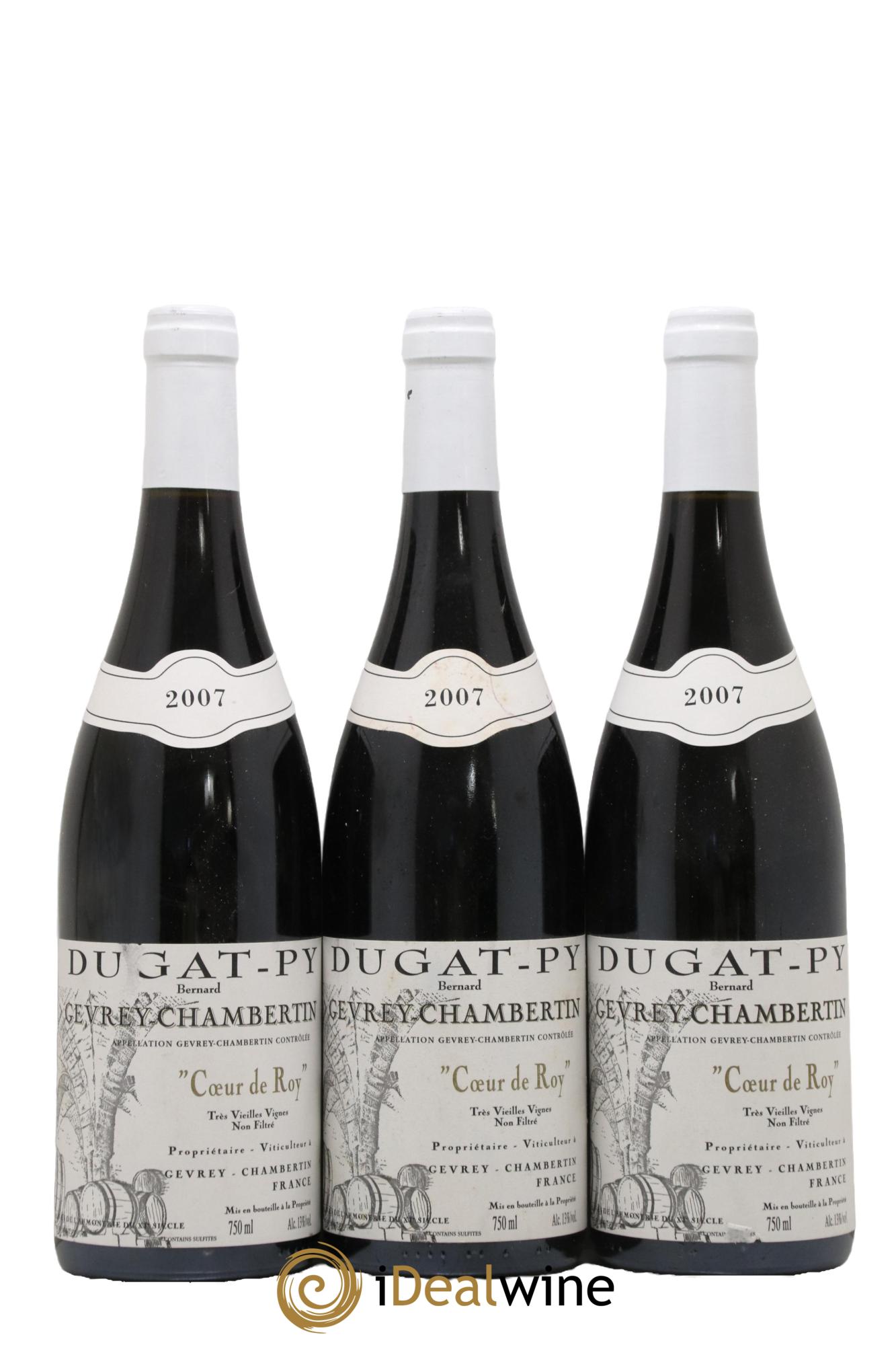 Gevrey-Chambertin Coeur de Roy Très Vieilles Vignes Dugat-Py  2007 - Lotto di 3 bottiglie - 0