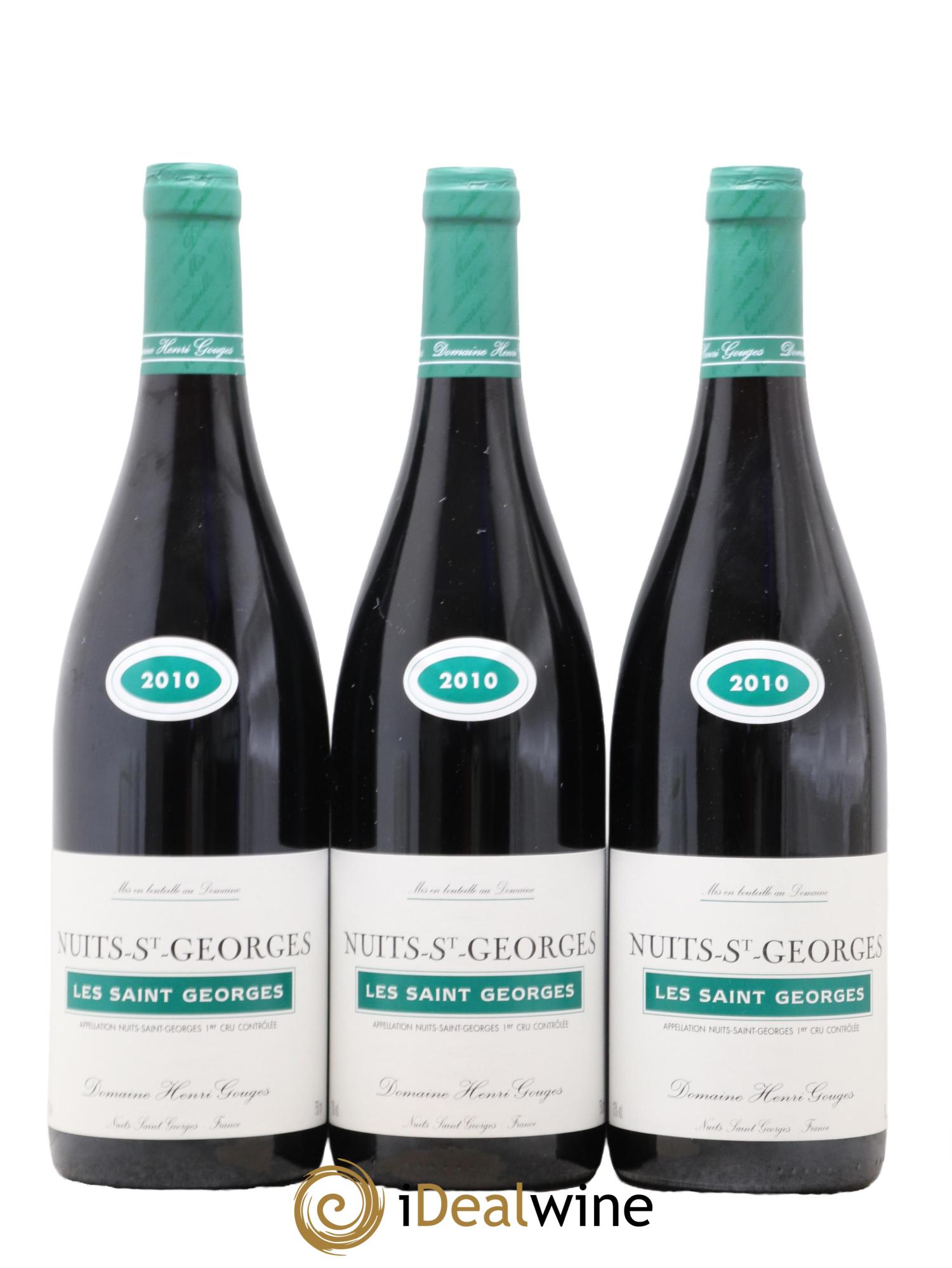 Nuits-Saint-Georges 1er Cru Les Saints Georges Henri Gouges 2010 - Lot de 3 bouteilles - 0