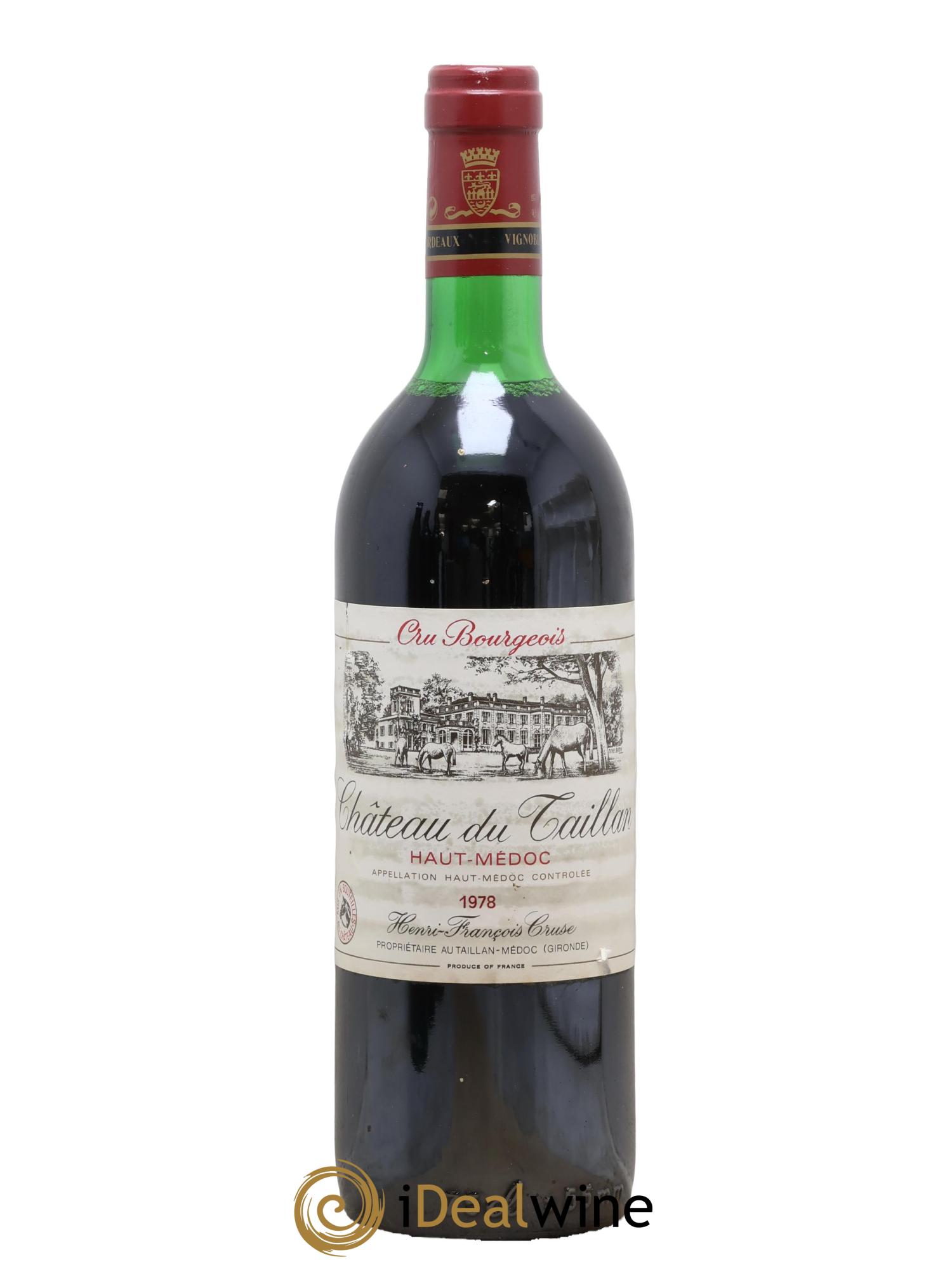 Château du Taillan Cru Bourgeois Exceptionnel 1978 - Posten von 1 Flasche - 0