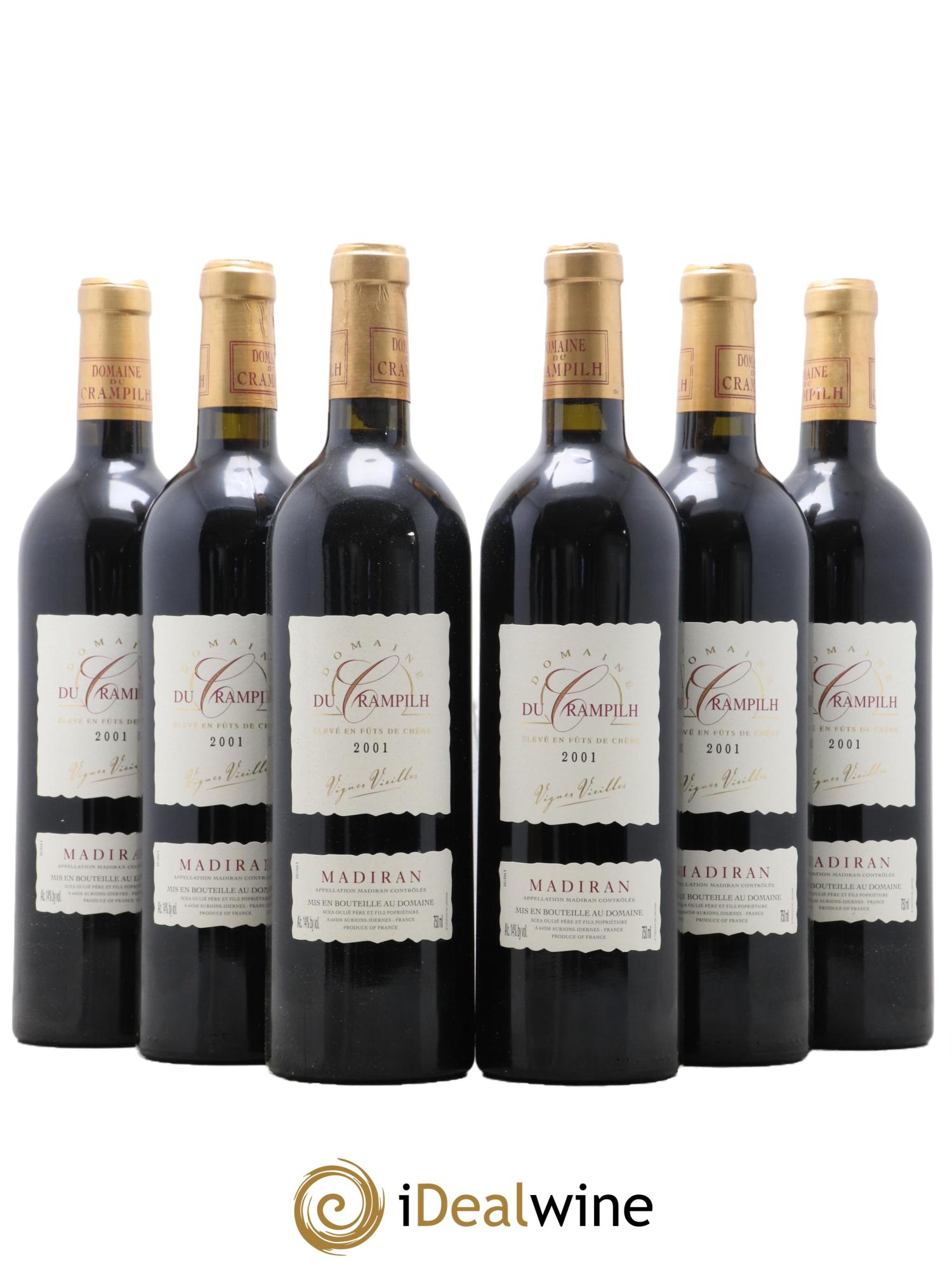Madiran Vieilles Vinges Du Crampilh 2001 - Lot de 6 bouteilles - 0