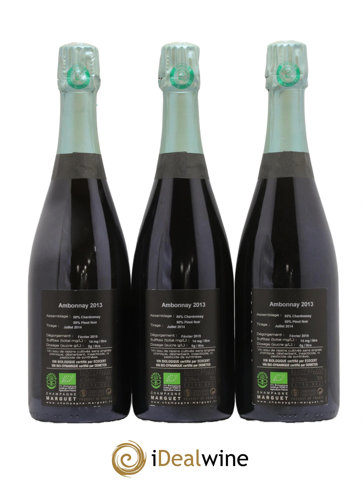 Ambonnay Grand Cru Extra-Brut Marguet 2013 - Lot de 3 bouteilles - 1