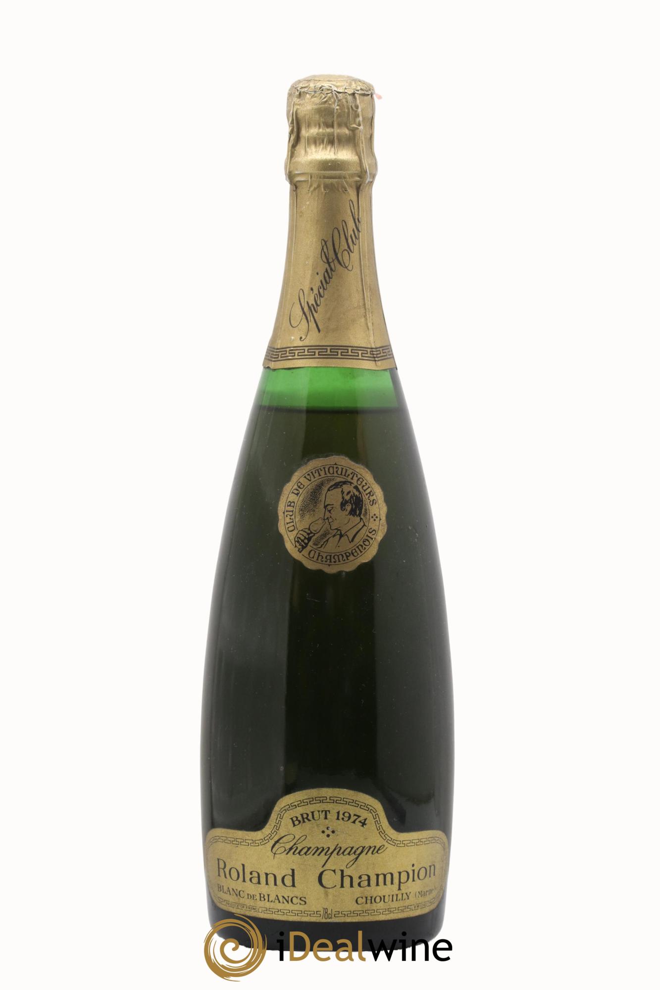Champagne Blanc De Blancs Roland Champion 1974 - Lot de 1 bouteille - 0
