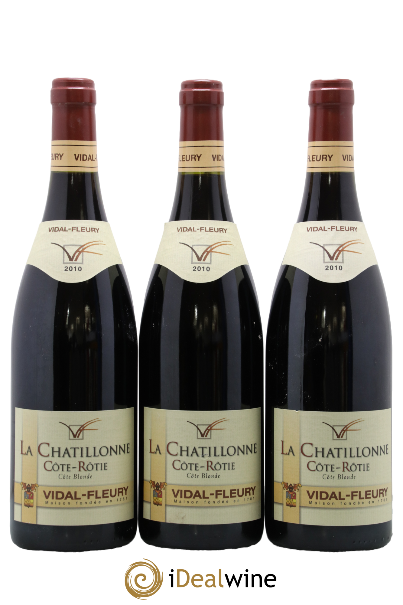 Côte-Rôtie la Chatillonne Côte Blonde Vidal Fleury 2010 - Lot de 3 bouteilles - 0