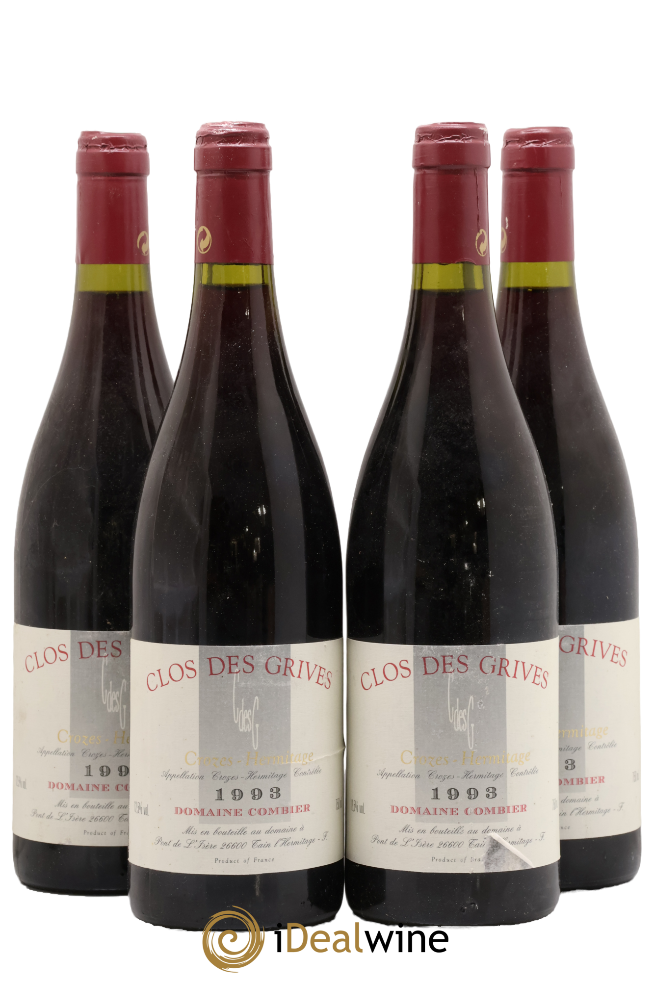 Crozes-Hermitage Clos des Grives Combier 1993 - Lot de 4 bouteilles - 0
