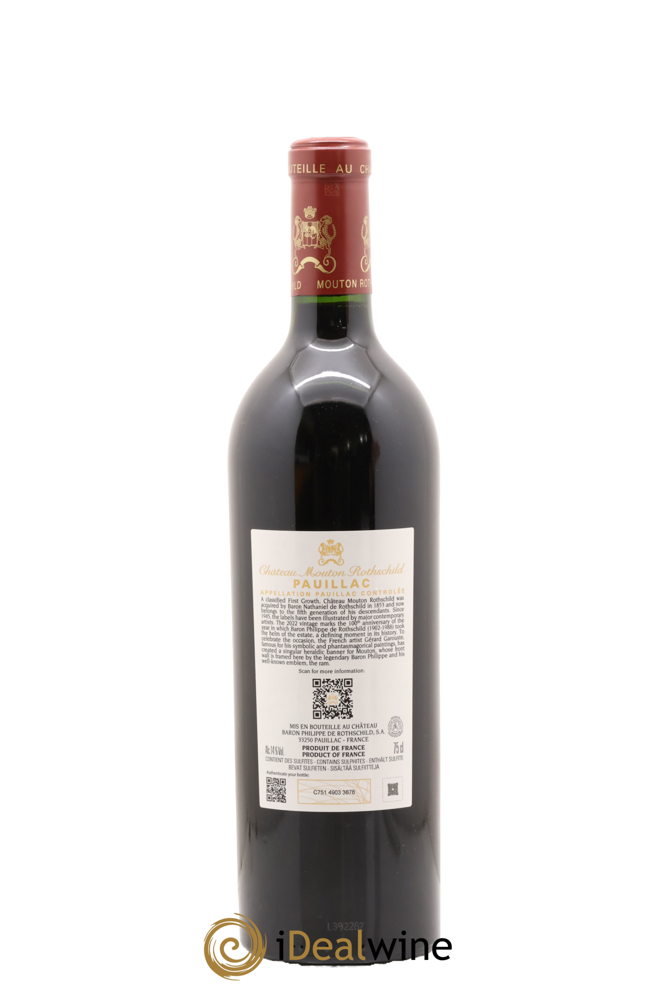 Château Mouton Rothschild 1er Grand Cru Classé  2022 - Posten von 1 Flasche - 1