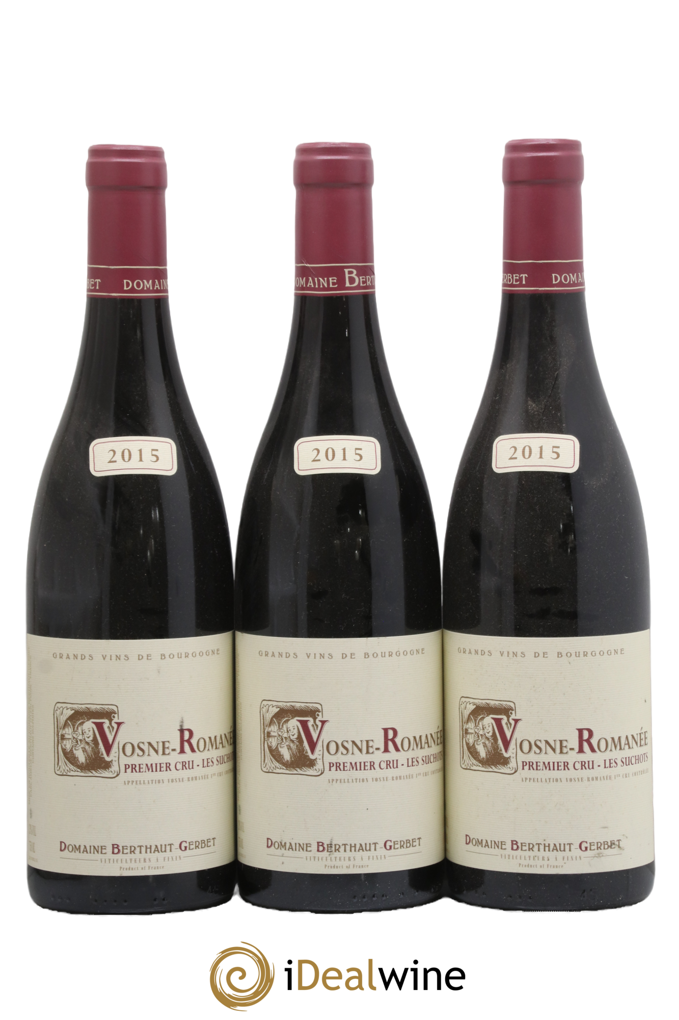 Vosne-Romanée 1er Cru Les Suchots Berthaut Gerbet (Domaine) 2015 - Lot de 3 bouteilles - 0